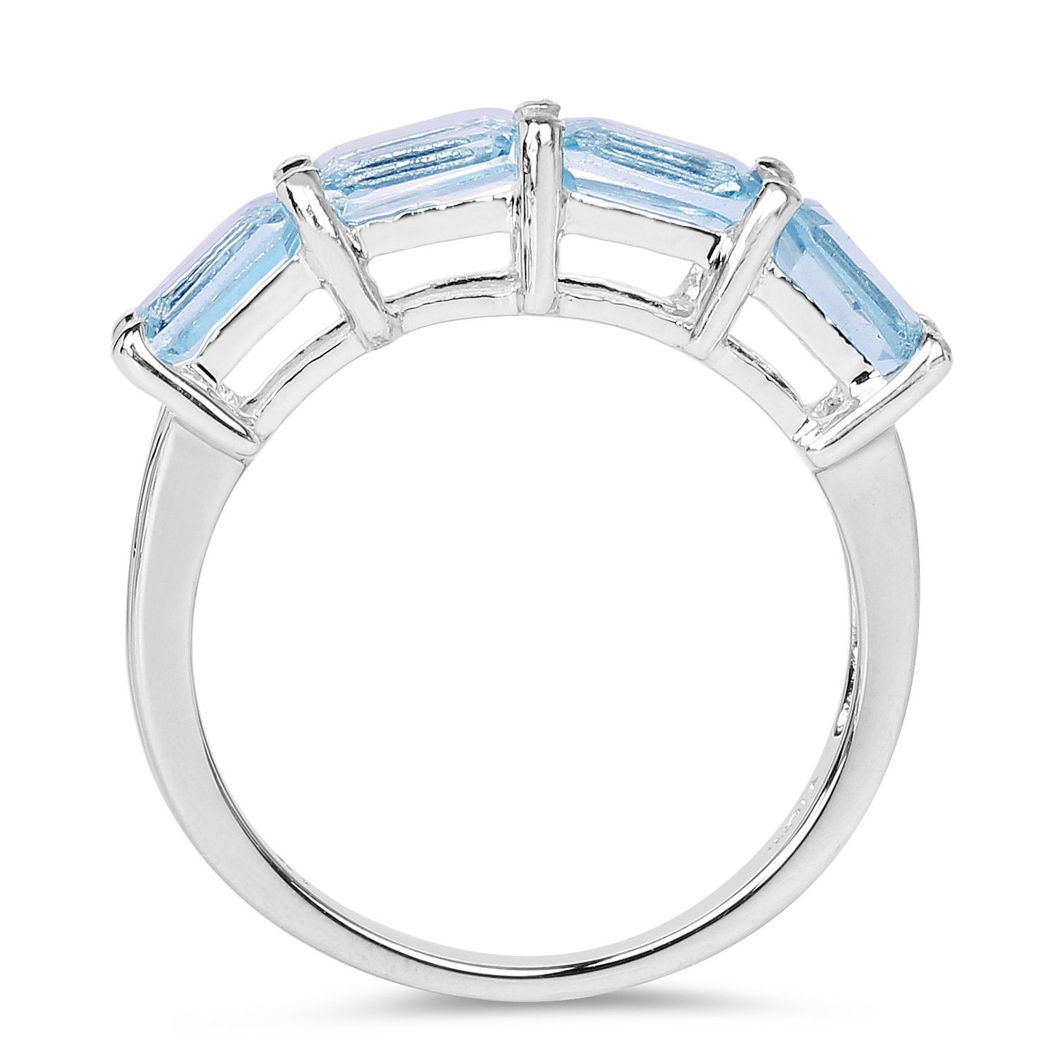 2.72 Carat Genuine Blue Topaz .925 Sterling Silver Ring