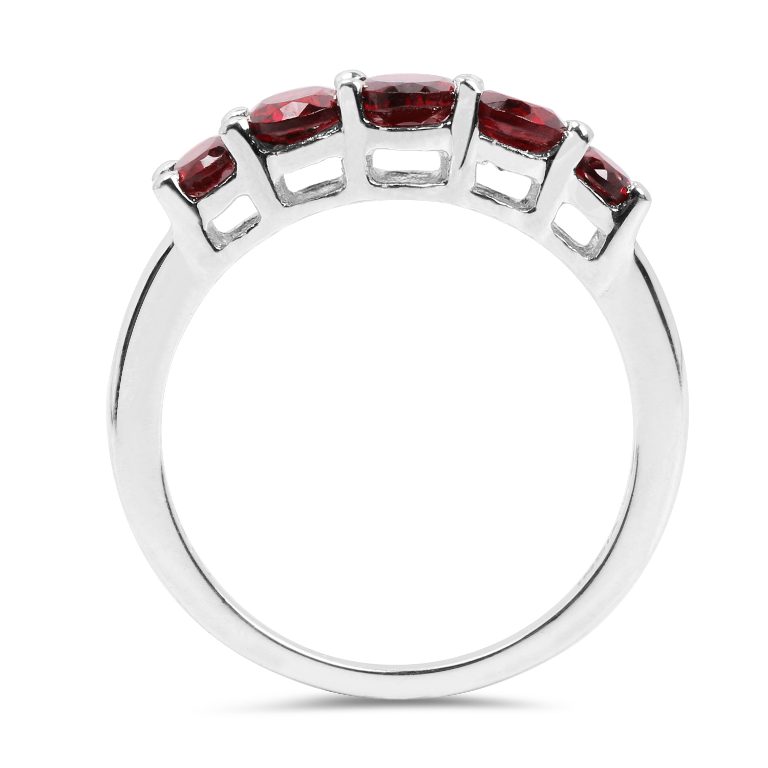 1.91 Carat Genuine Garnet .925 Sterling Silver Ring