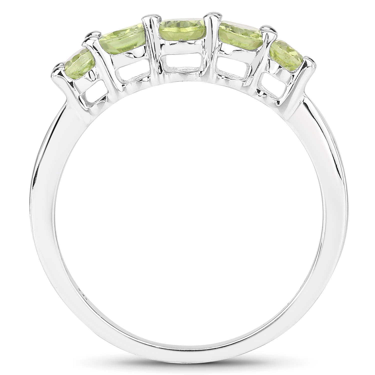 1.49 Carat Genuine Peridot .925 Sterling Silver Ring