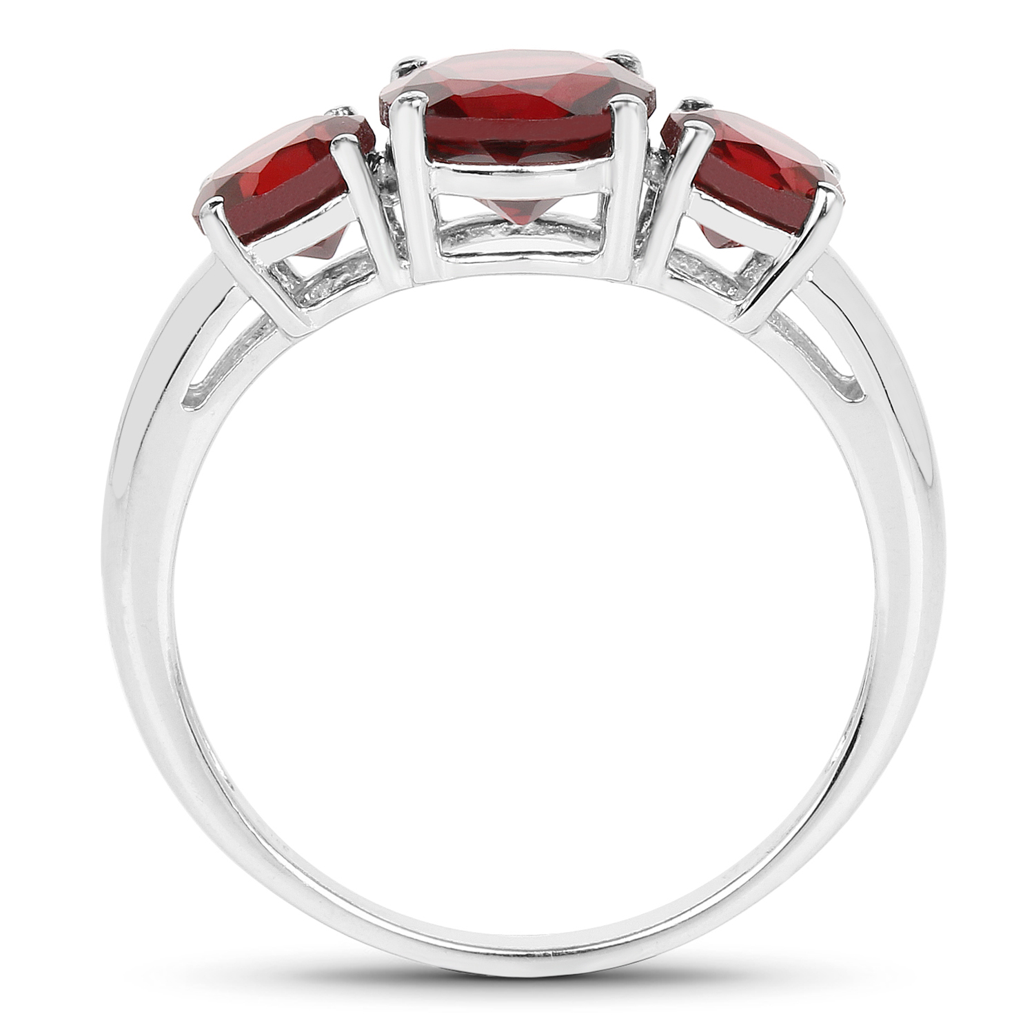2.66 Carat Genuine Garnet .925 Sterling Silver Ring