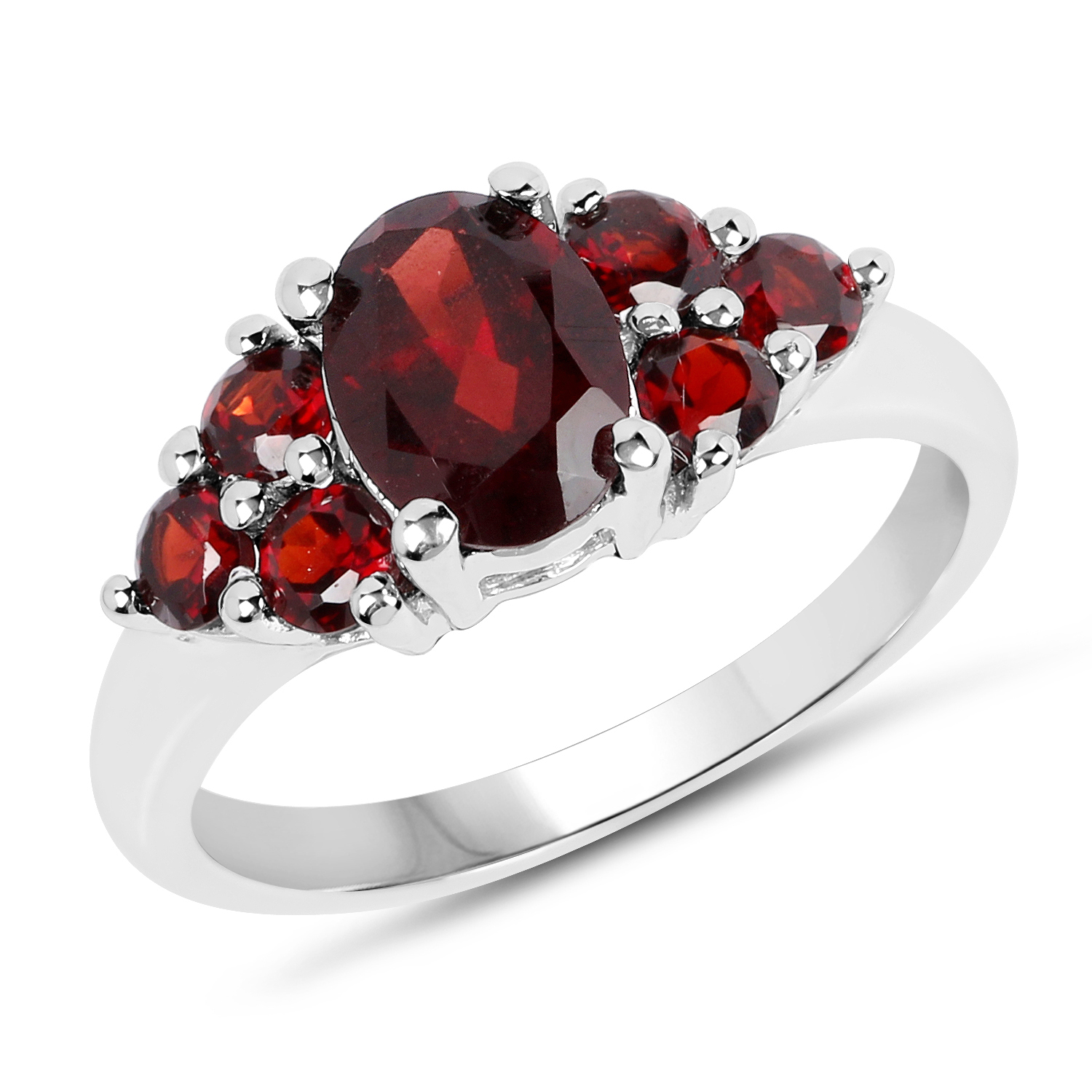 2.38 Carat Genuine Garnet .925 Sterling Silver Ring