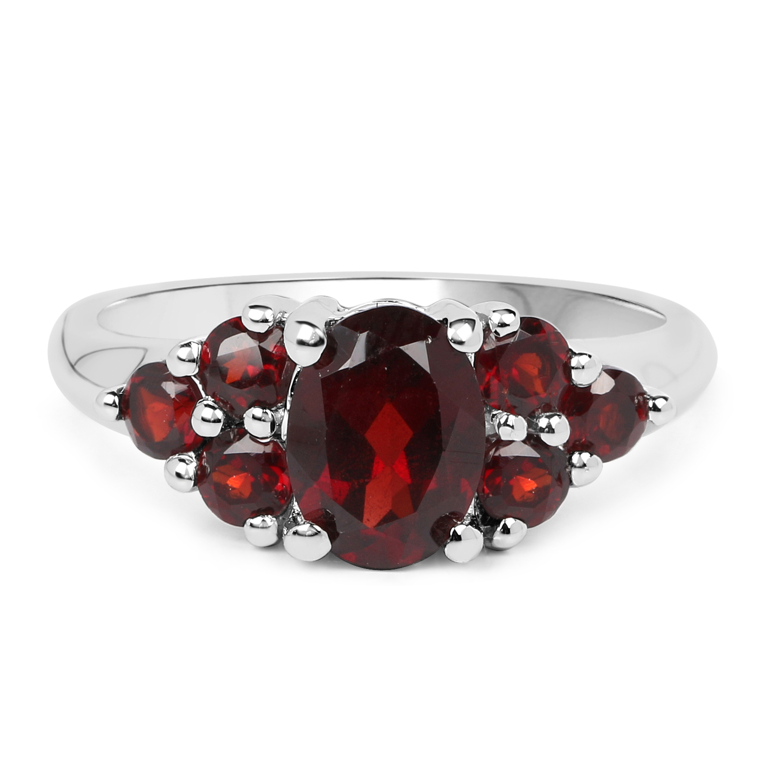 2.38 Carat Genuine Garnet .925 Sterling Silver Ring
