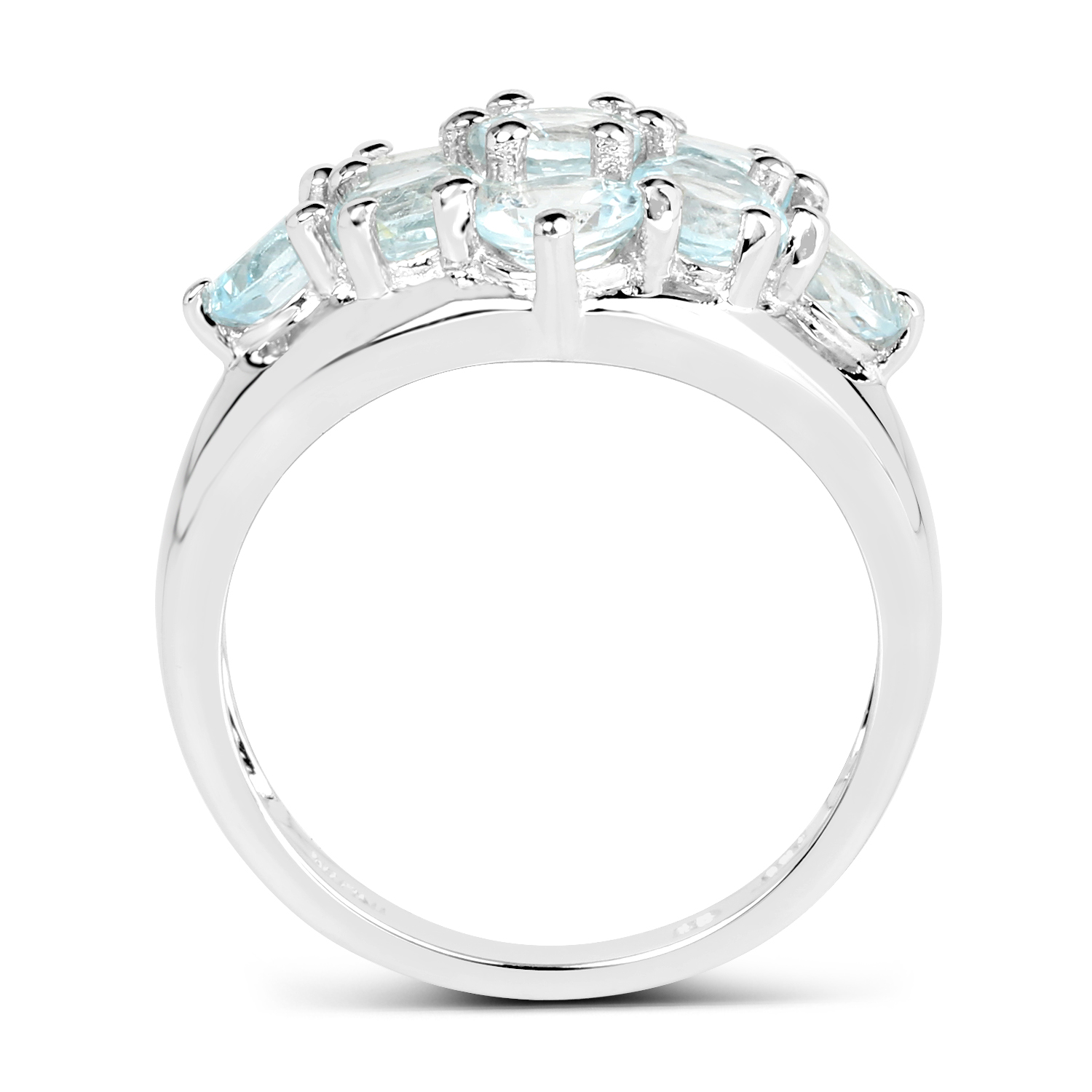 2.88 Carat Genuine Blue Topaz .925 Sterling Silver Ring