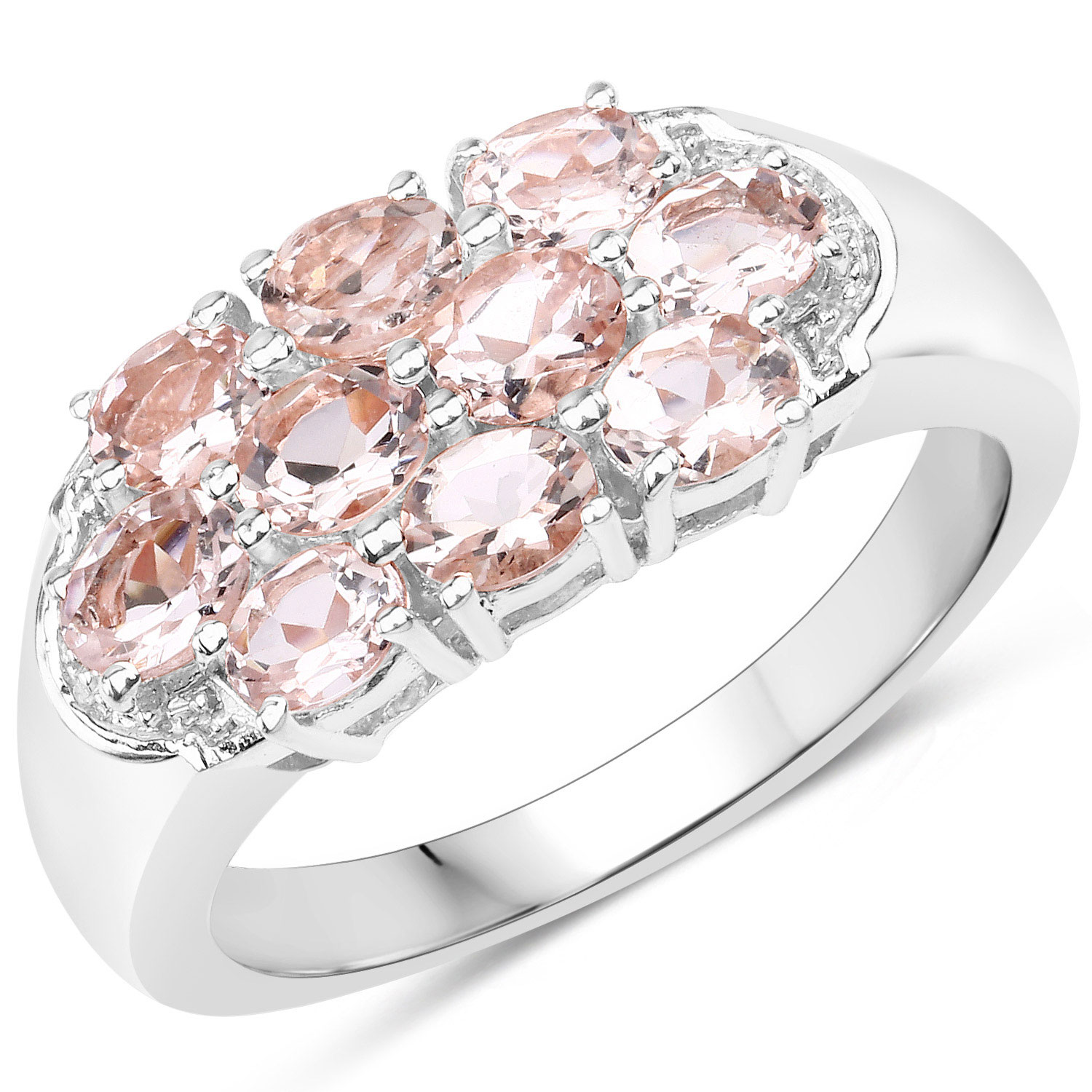 Pink Morganite Stud Earrings Oval 0.68 CTW 14k Rose Gold-plated Silver Pink Morganite Stud Earrings Oval 0.68 CTW 14k Rose Gold-plated Silver