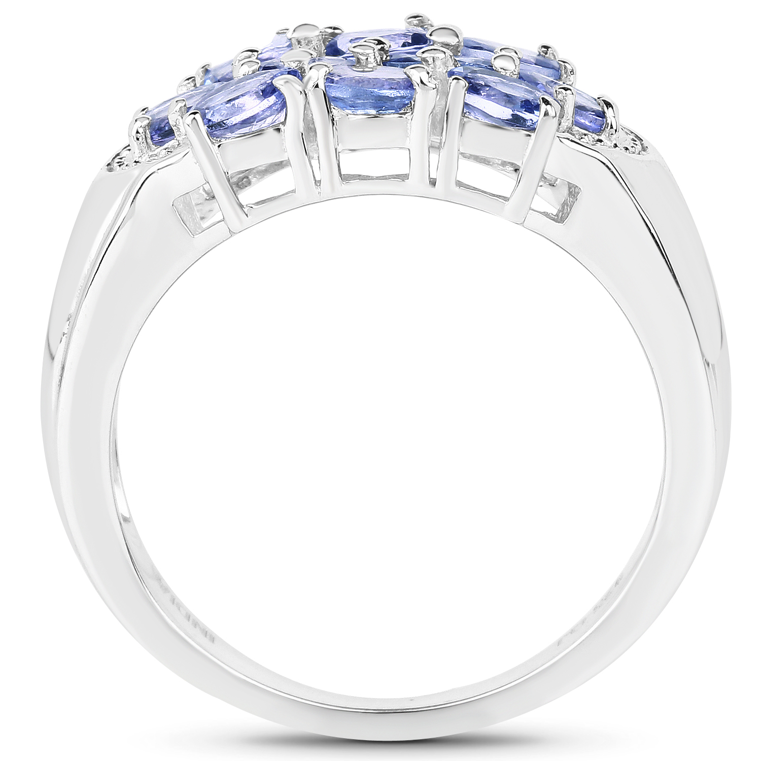 tantantan♡ 1.70 Carat Genuine Tanzanite .925 Sterling Silver Ring