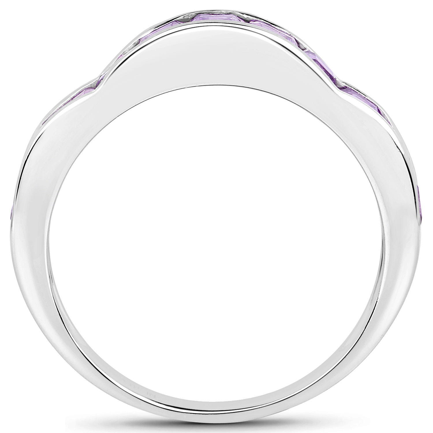 1.65 Carat Genuine Amethyst .925 Sterling Silver Ring