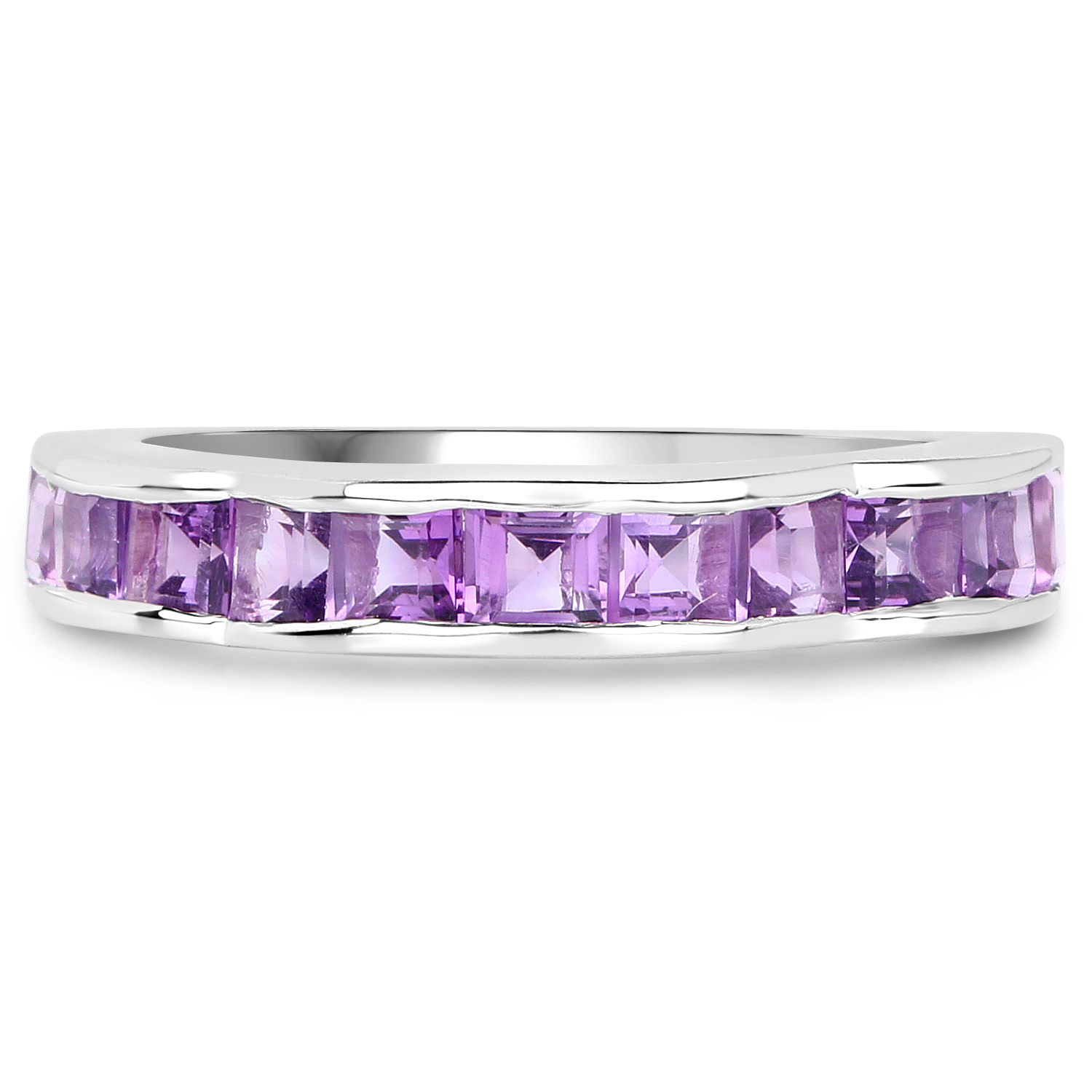 1.65 Carat Genuine Amethyst .925 Sterling Silver Ring