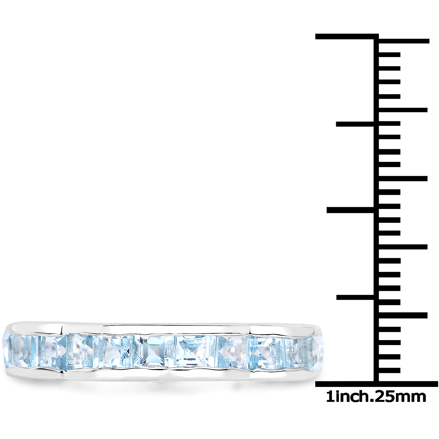 2.09 Carat Genuine Blue Topaz .925 Sterling Silver Ring