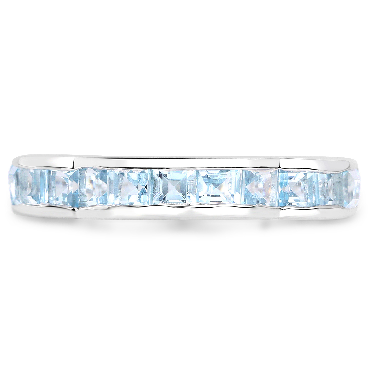 2.09 Carat Genuine Blue Topaz .925 Sterling Silver Ring