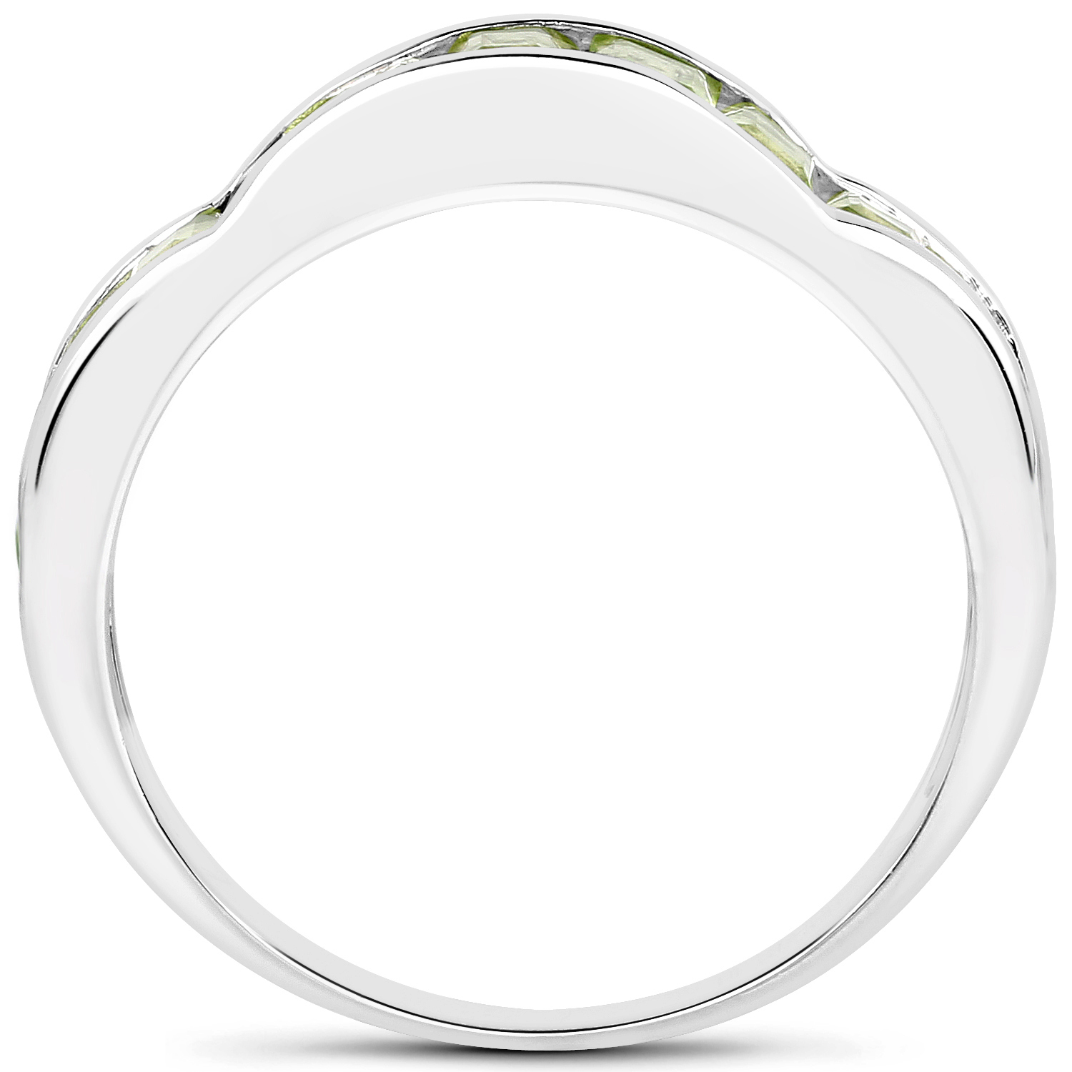 1.65 Carat Genuine Peridot .925 Sterling Silver Ring