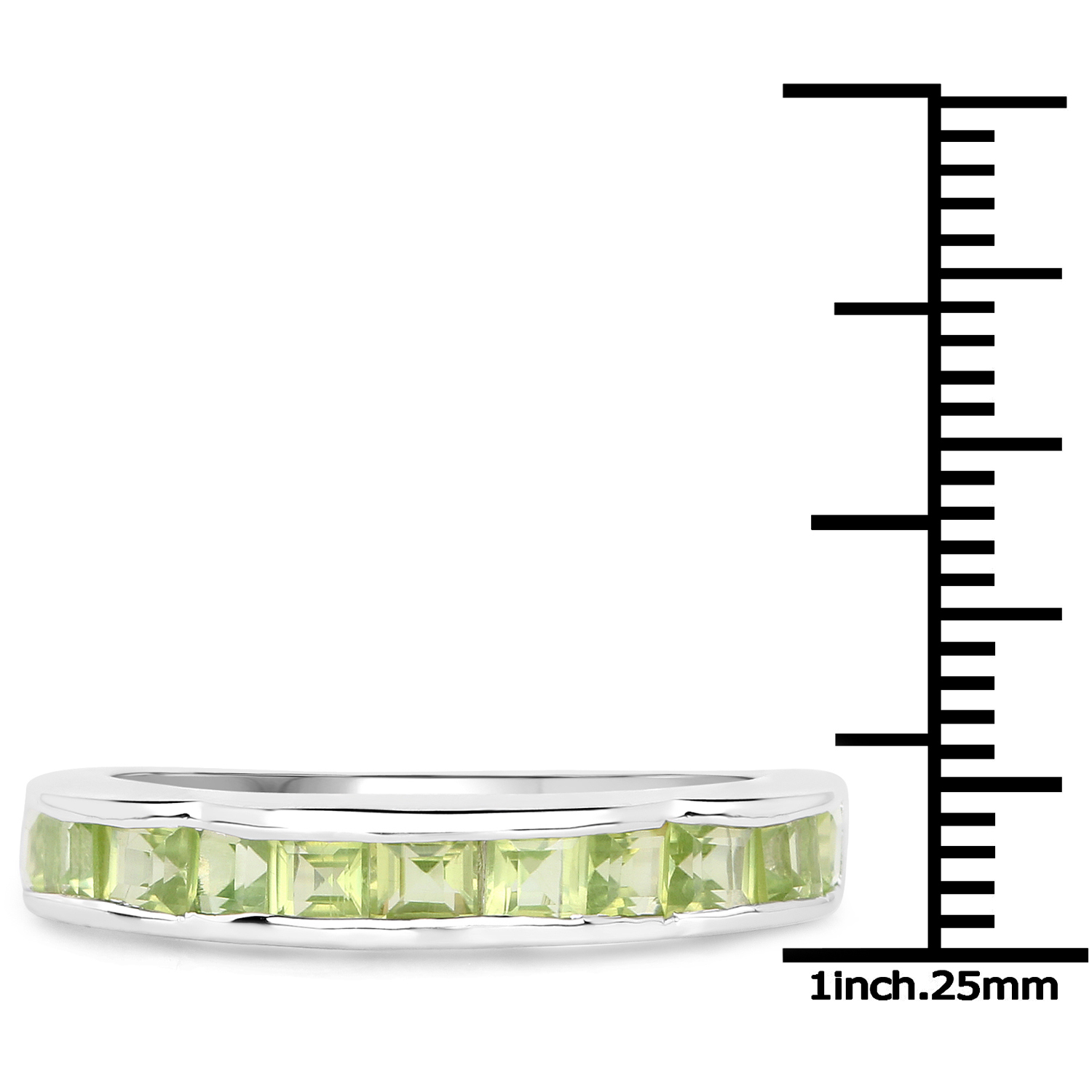 1.65 Carat Genuine Peridot .925 Sterling Silver Ring