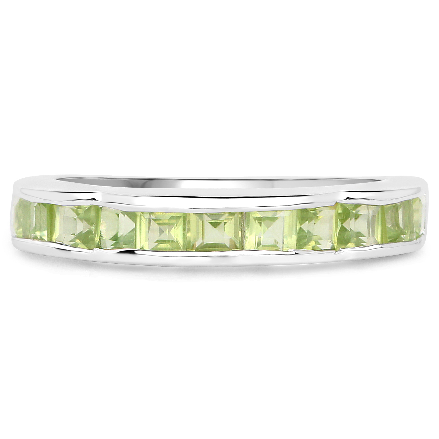1.65 Carat Genuine Peridot .925 Sterling Silver Ring