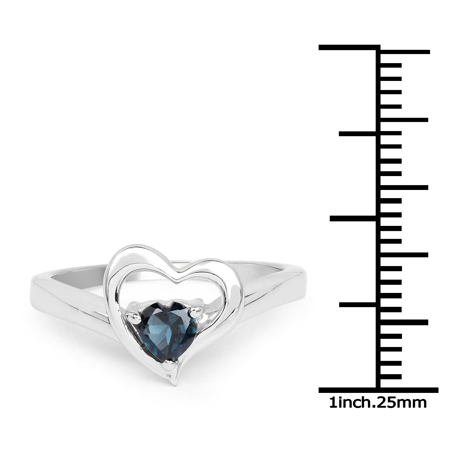 0.45 Carat Genuine Blue Topaz .925 Sterling Silver Ring