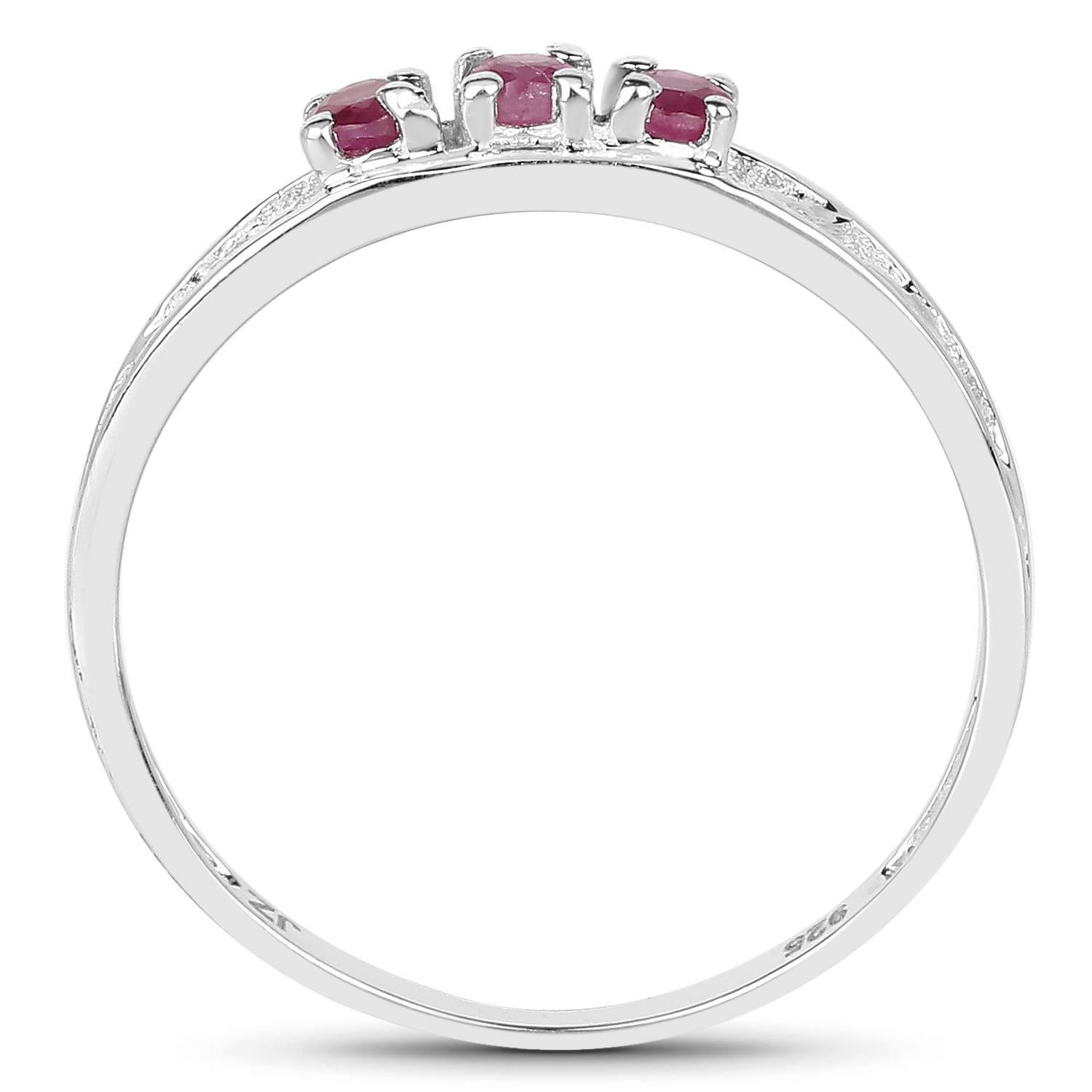 0.26 Carat Genuine Ruby .925 Sterling Silver Ring