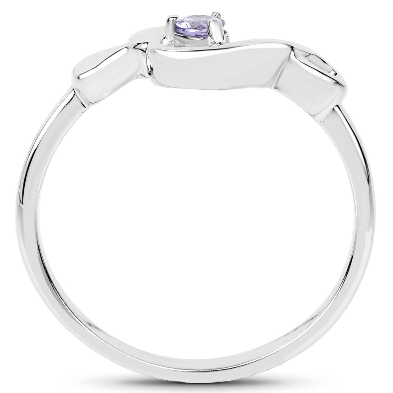 0.08 Carat Genuine Tanzanite .925 Sterling Silver Ring