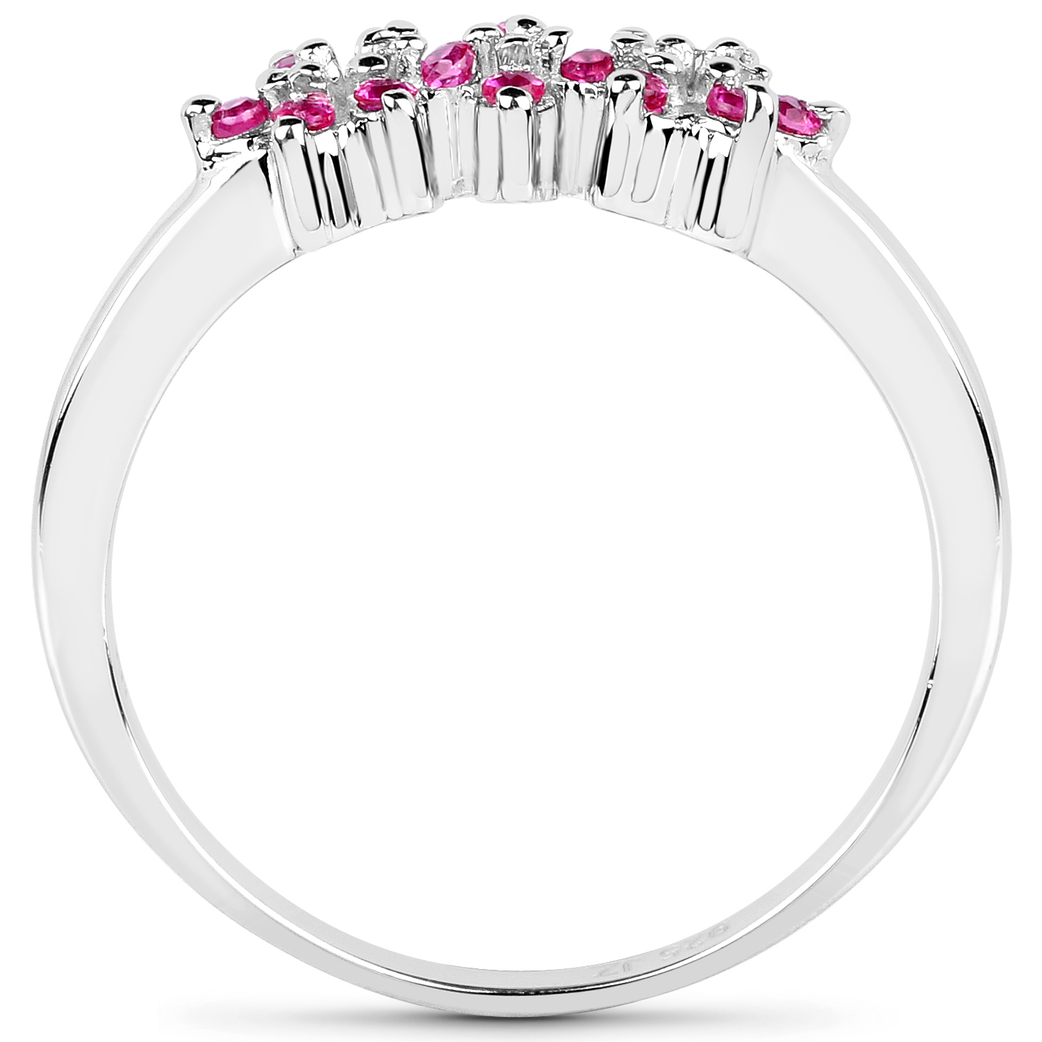 0.42 Carat Genuine Ruby .925 Sterling Silver Ring