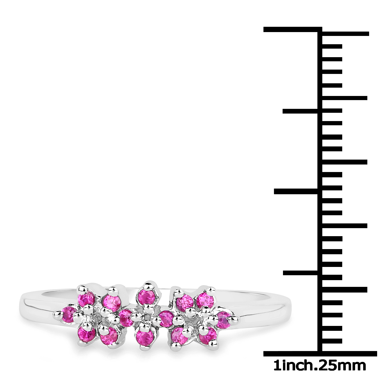 0.42 Carat Genuine Ruby .925 Sterling Silver Ring