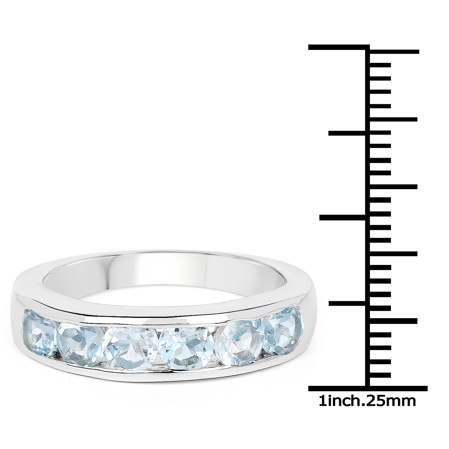 1.92 Carat Genuine Blue Topaz .925 Sterling Silver Ring