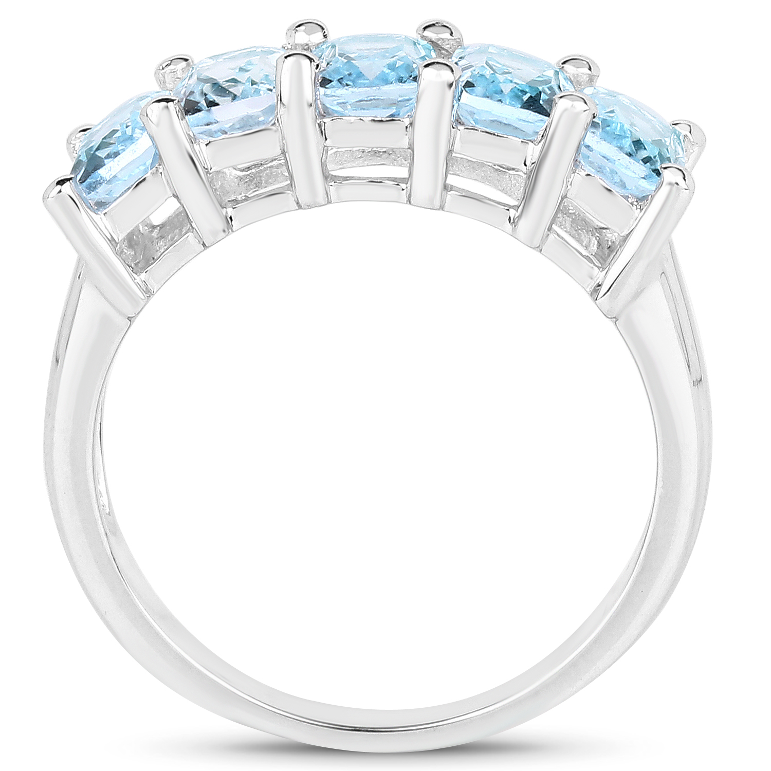 3.00 Carat Genuine Blue Topaz .925 Sterling Silver Ring