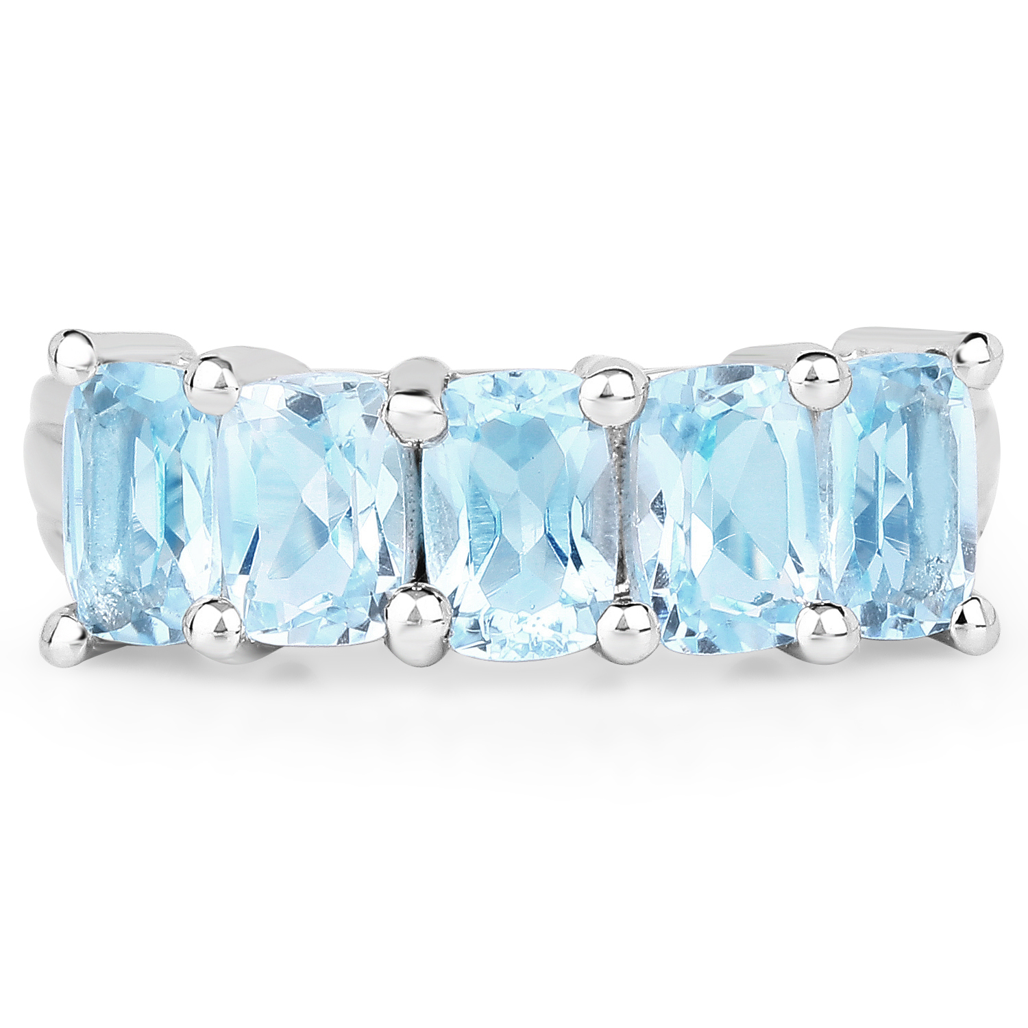 3.00 Carat Genuine Blue Topaz .925 Sterling Silver Ring