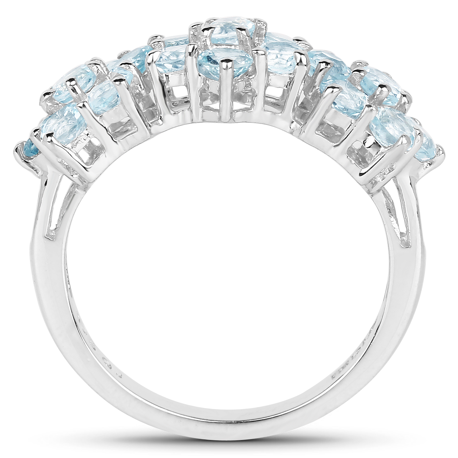 2.52 Carat Genuine Blue Topaz .925 Sterling Silver Ring