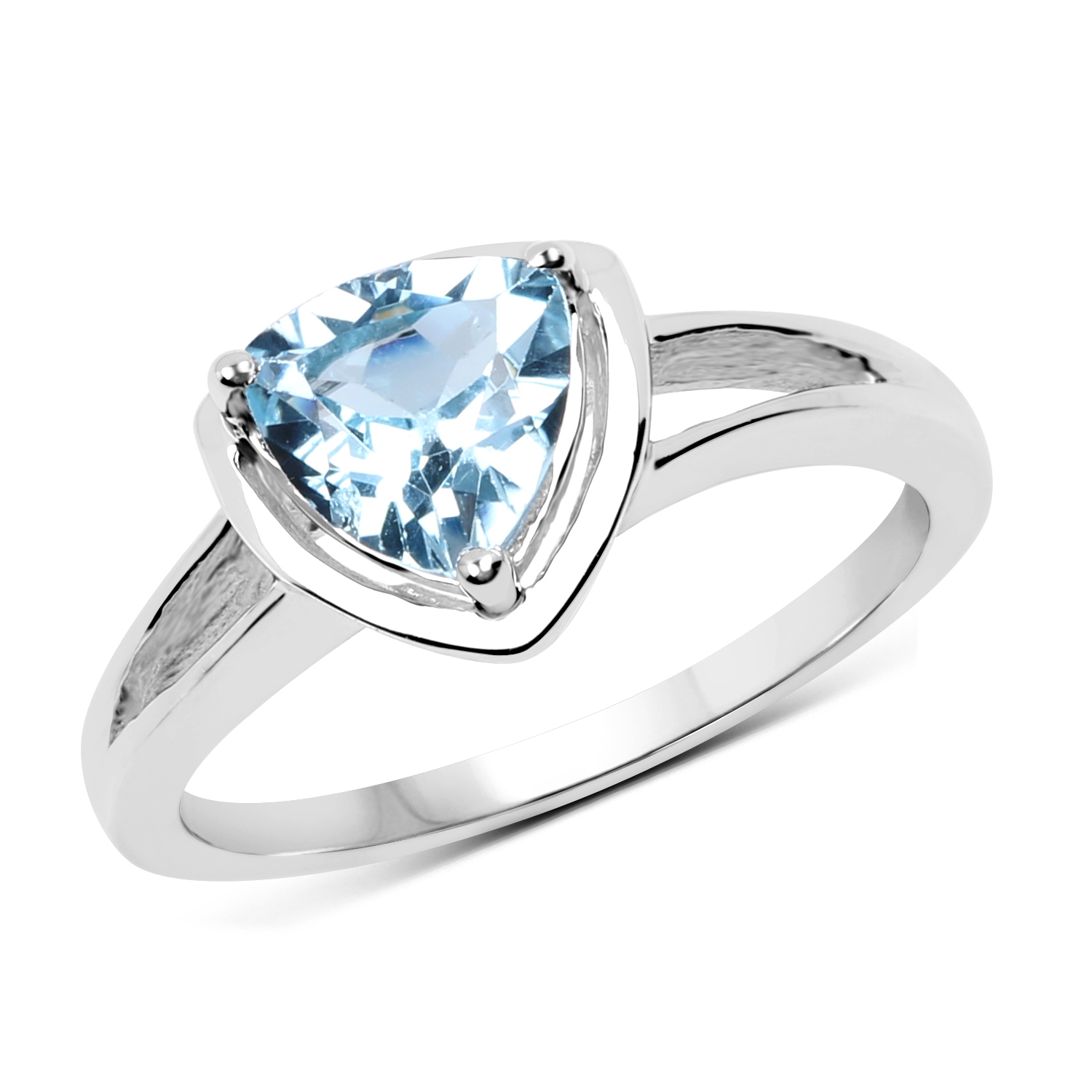 1.25 Carat Genuine Blue Topaz .925 Sterling Silver Ring