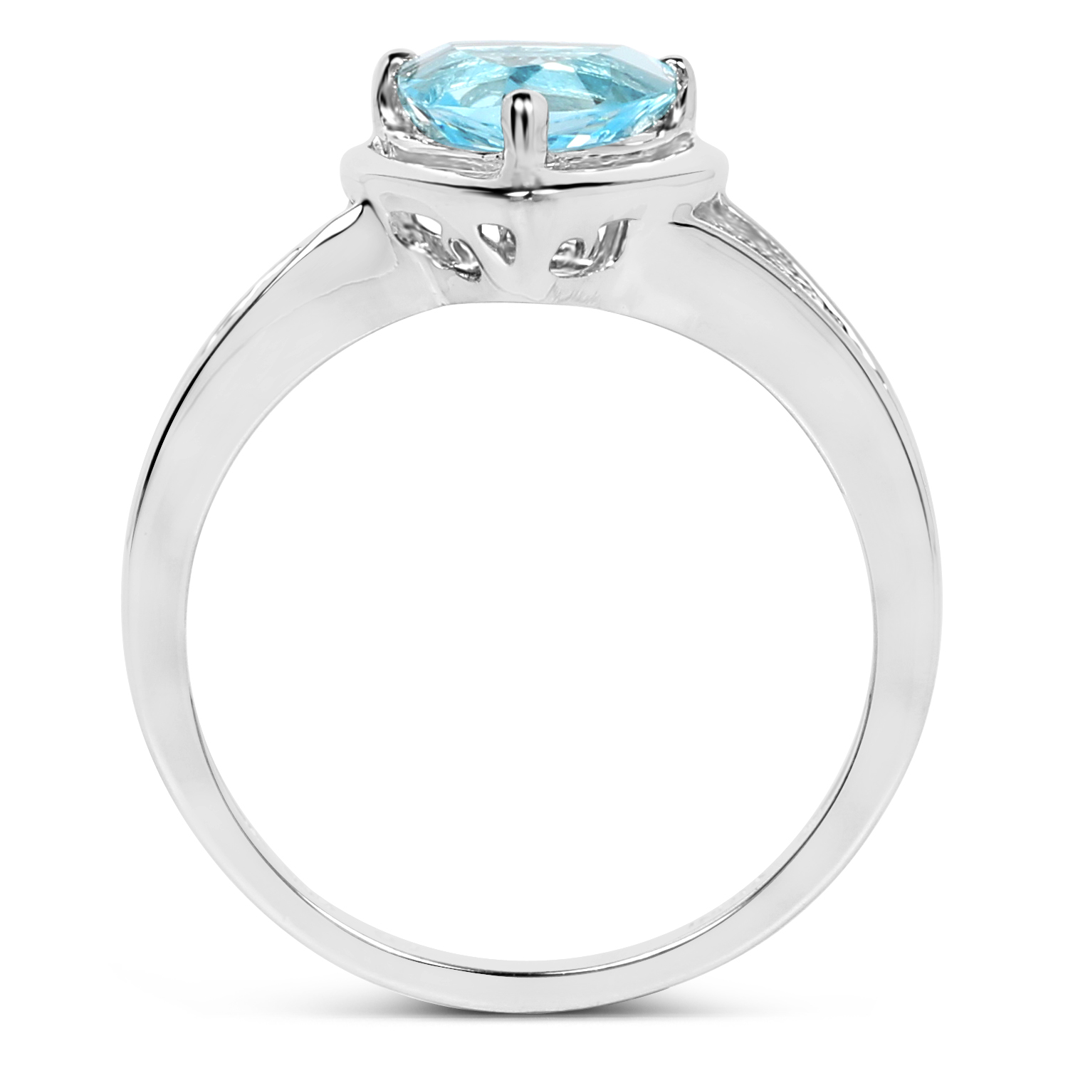 1.25 Carat Genuine Blue Topaz .925 Sterling Silver Ring