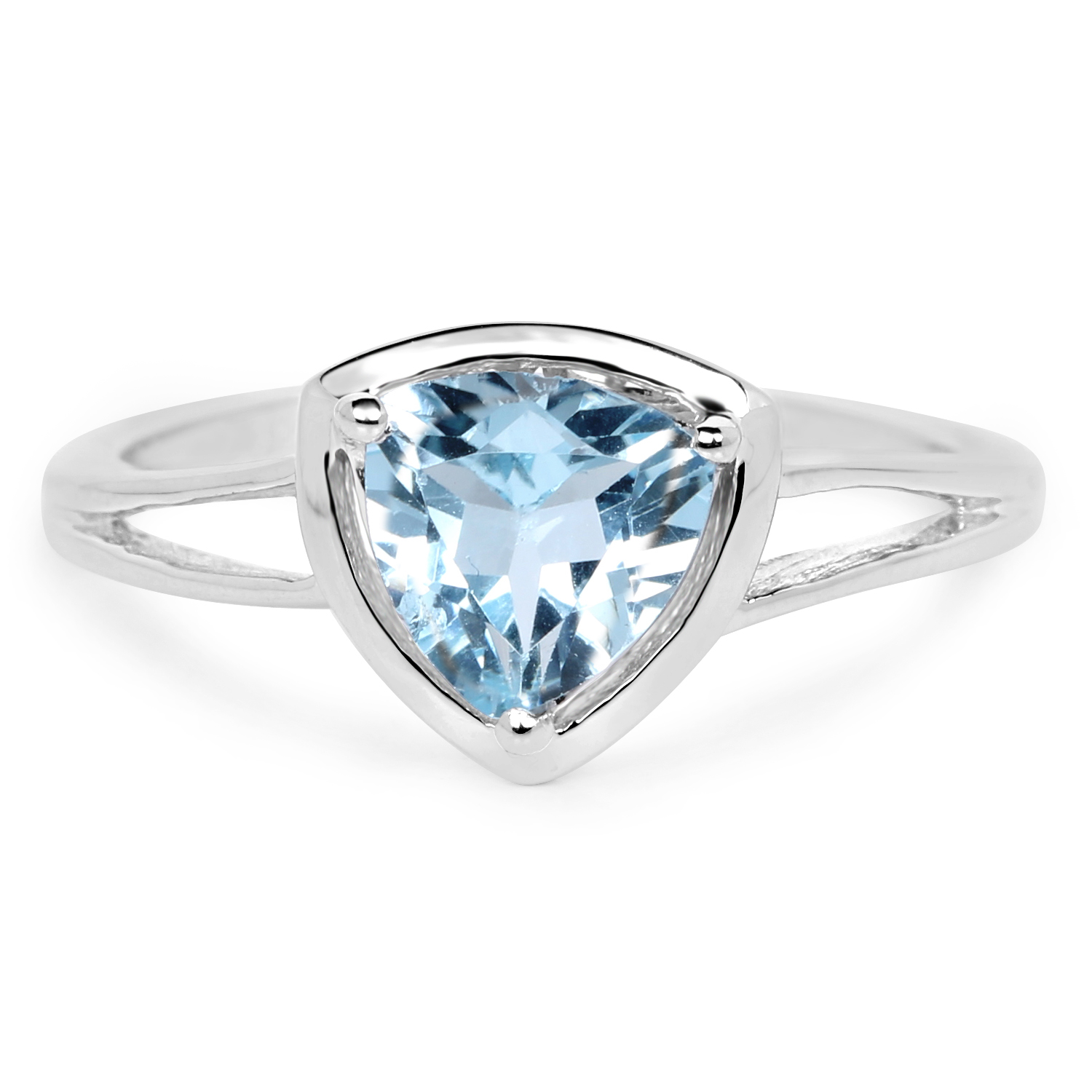 1.25 Carat Genuine Blue Topaz .925 Sterling Silver Ring