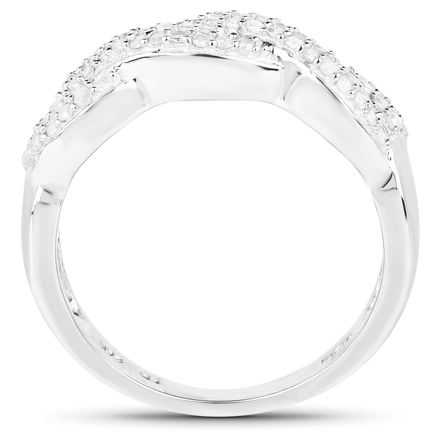 0.34 Carat Genuine White Diamond .925 Sterling Silver Ring