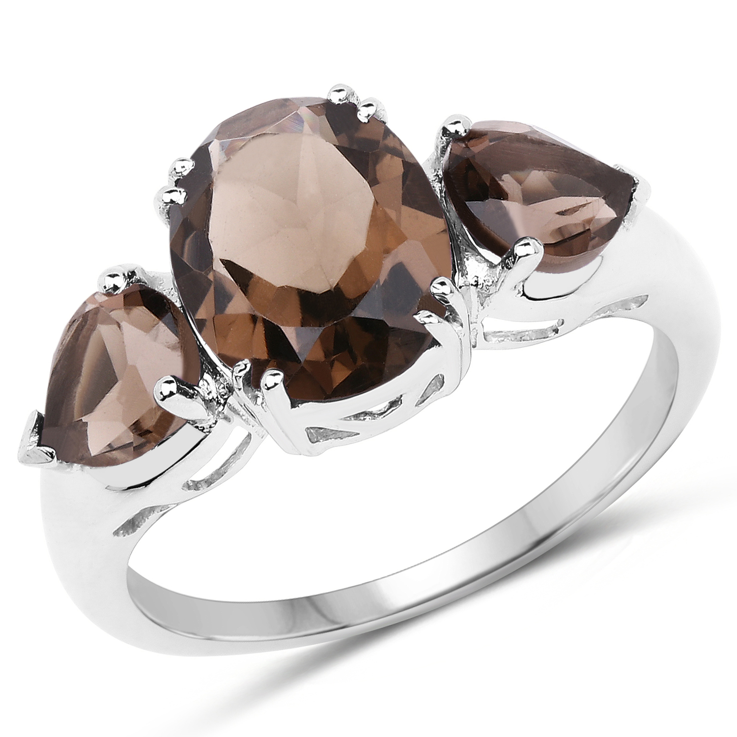 3.26 Carat Genuine Multi Stone .925 Sterling Silver Ring