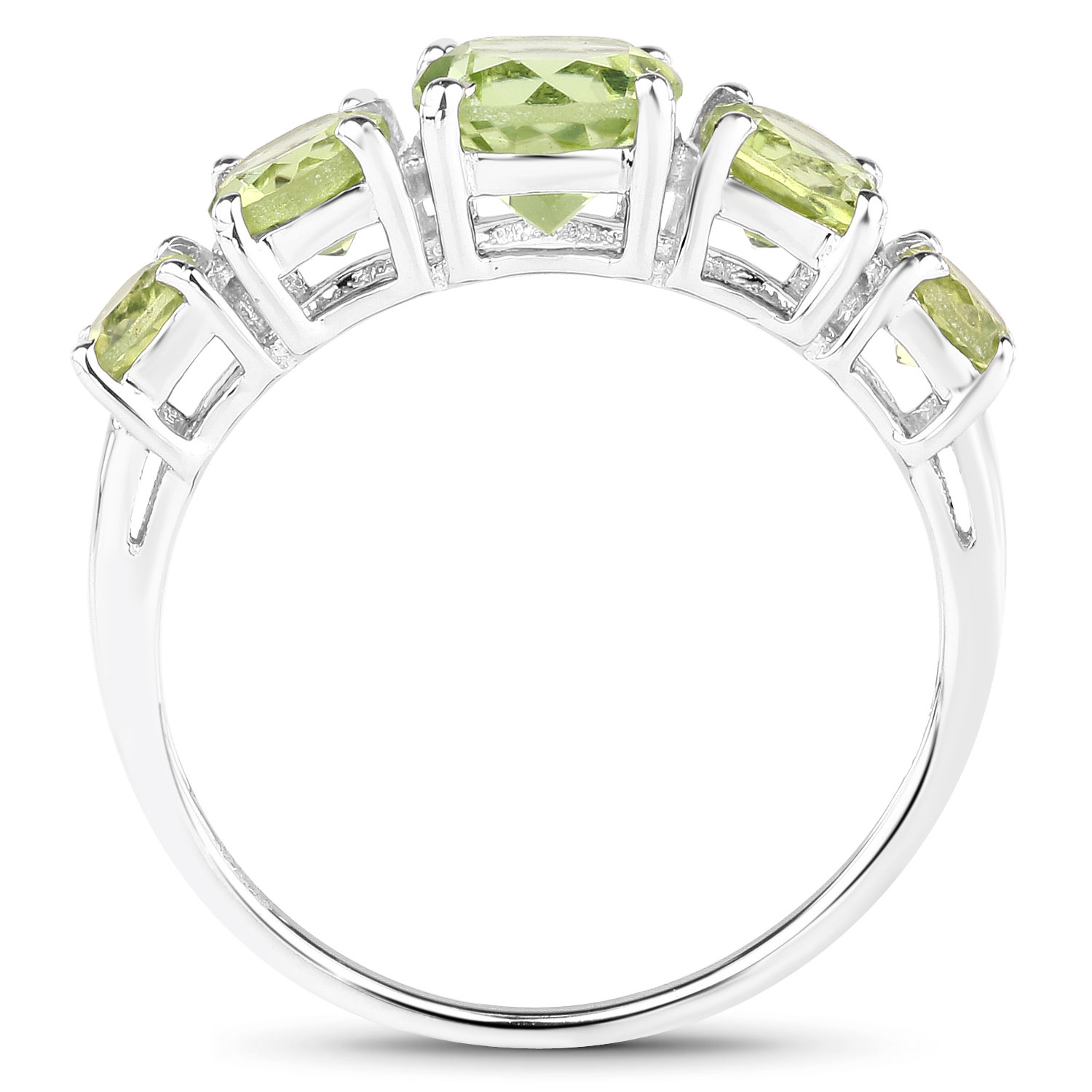 2.30 Carat Genuine Peridot .925 Sterling Silver Ring