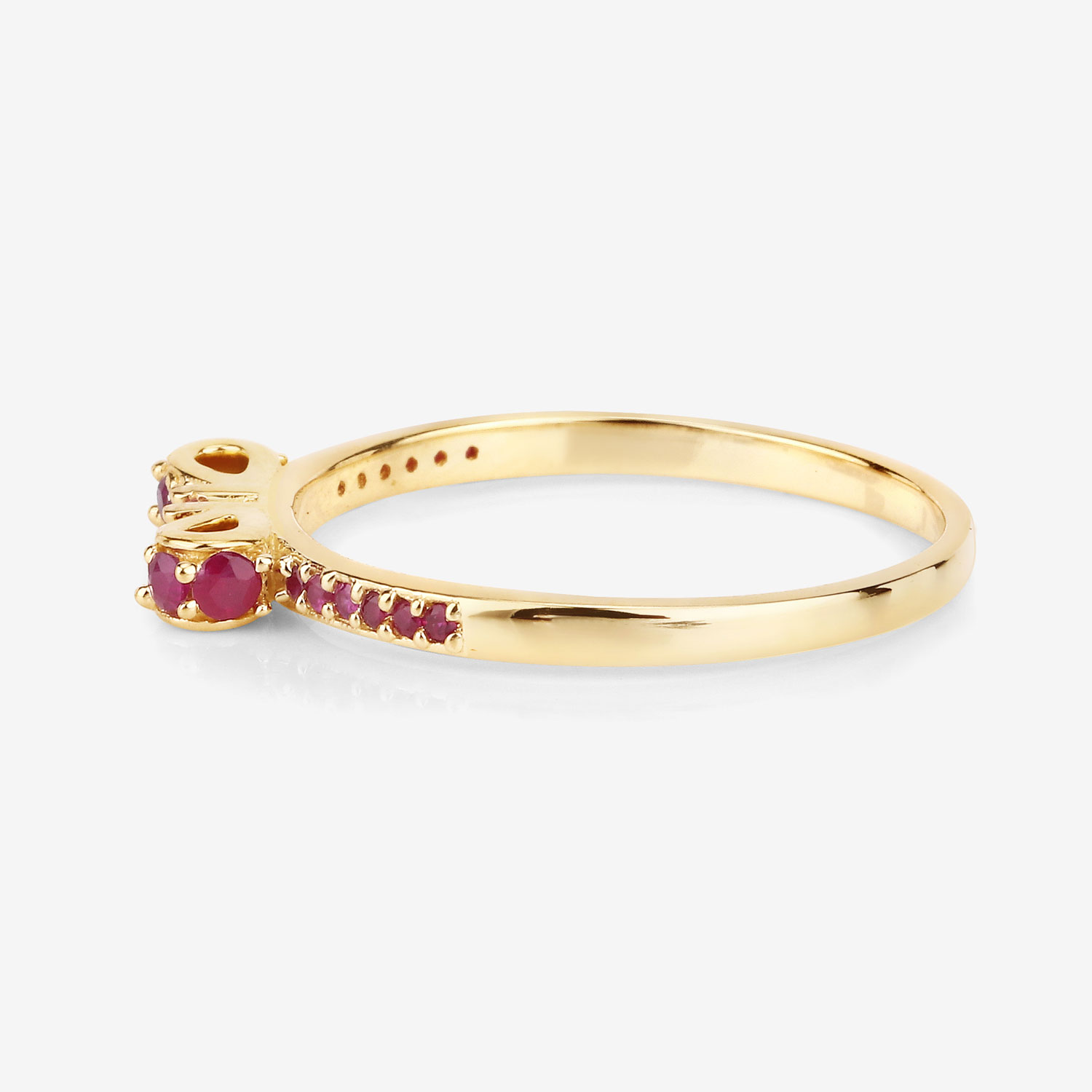 0.32 Carat Genuine Ruby 14K Yellow Gold Ring