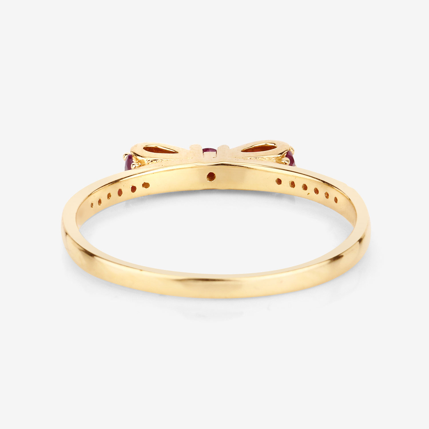 0.32 Carat Genuine Ruby 14K Yellow Gold Ring