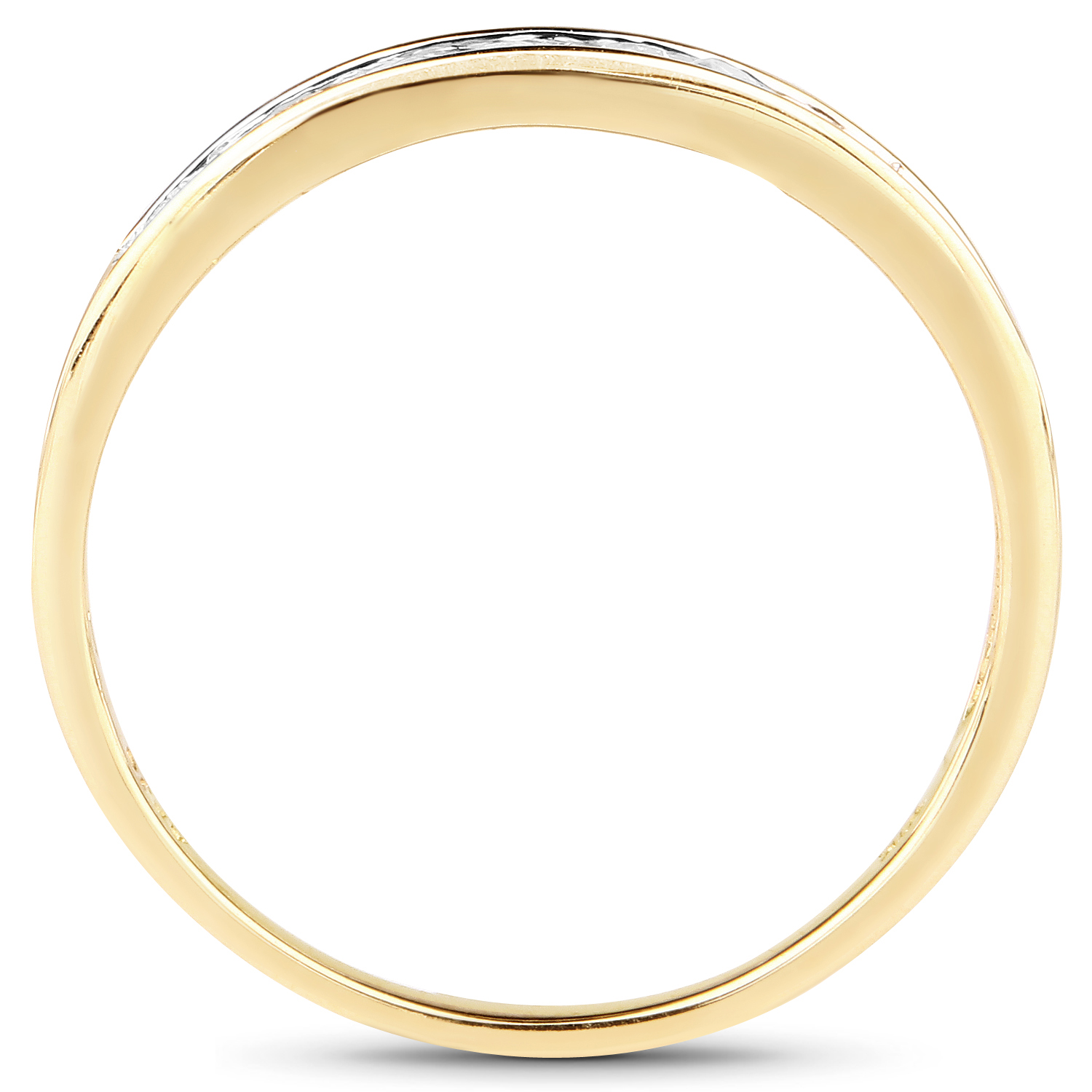 0.18 Carat Genuine White Diamond 10K Yellow Gold Ring