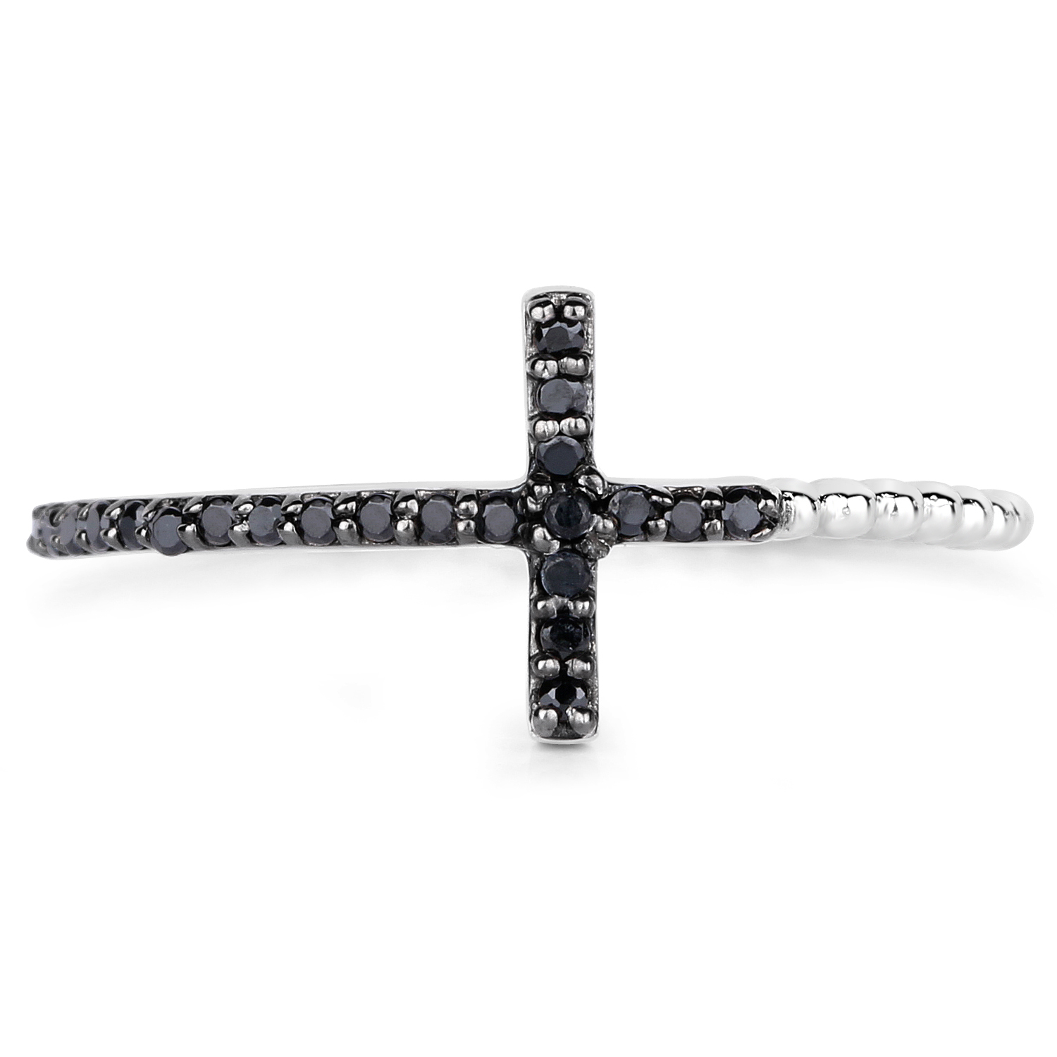 0.15 Carat Genuine Black Spinel .925 Sterling Silver Ring