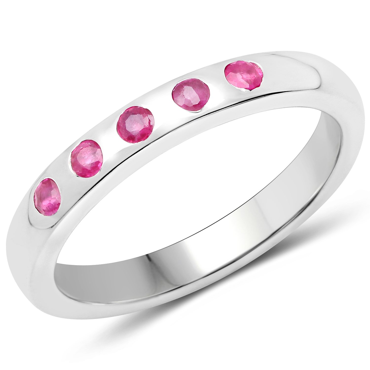 0.25 Carat Genuine Ruby .925 Sterling Silver Ring