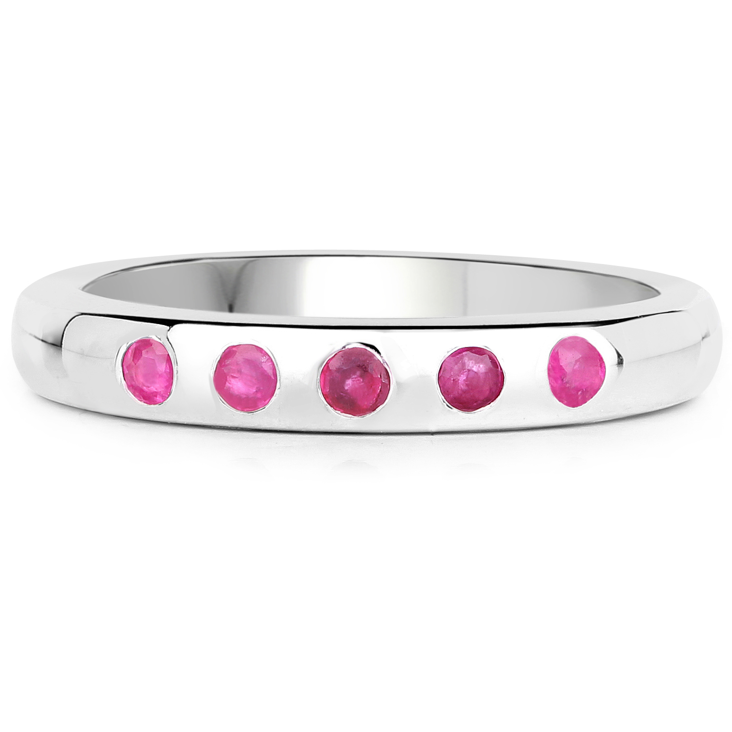 0.25 Carat Genuine Ruby .925 Sterling Silver Ring