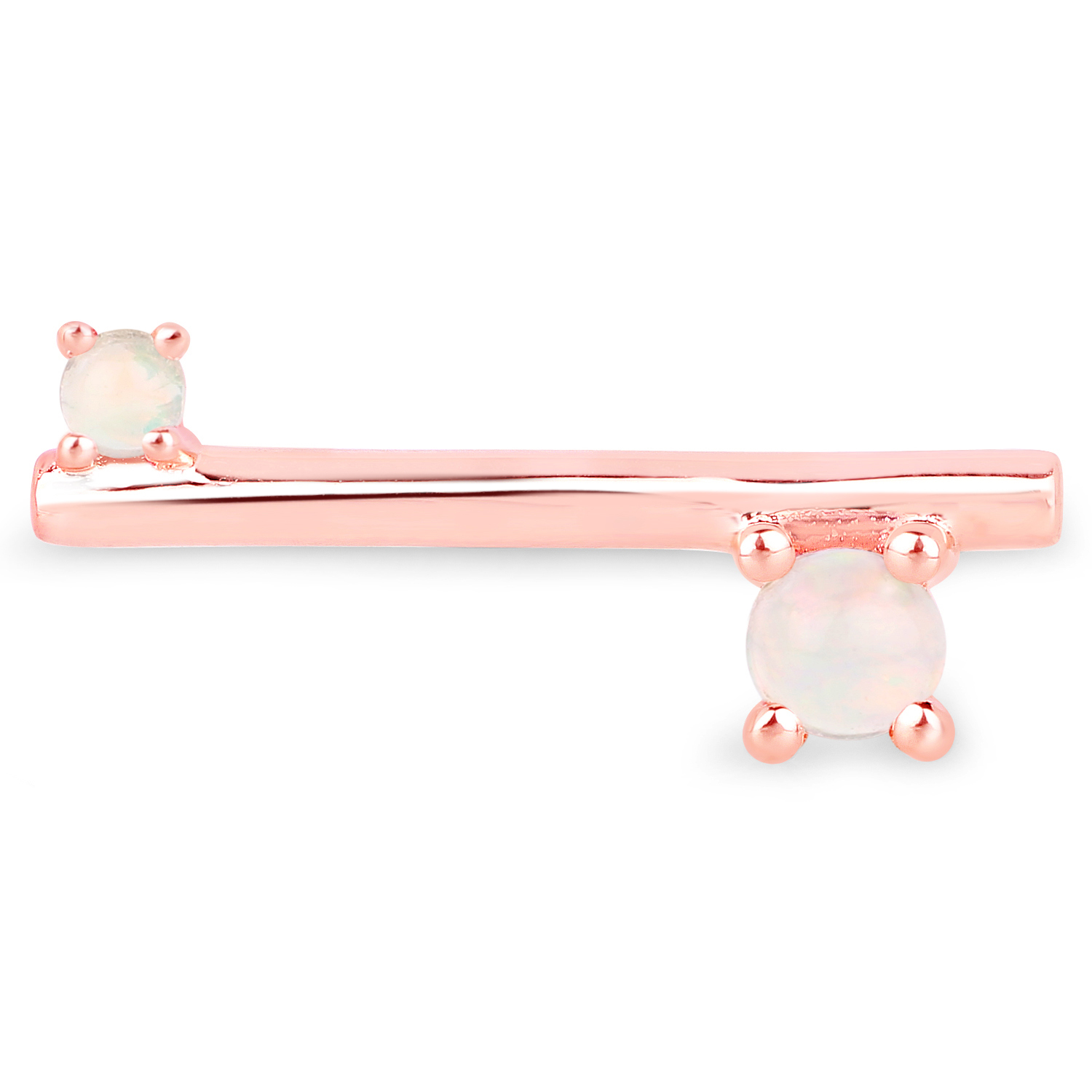 18K Rose Gold Plated 0.20 Carat Genuine Ethiopian Opal .925 Sterling Silver Ring