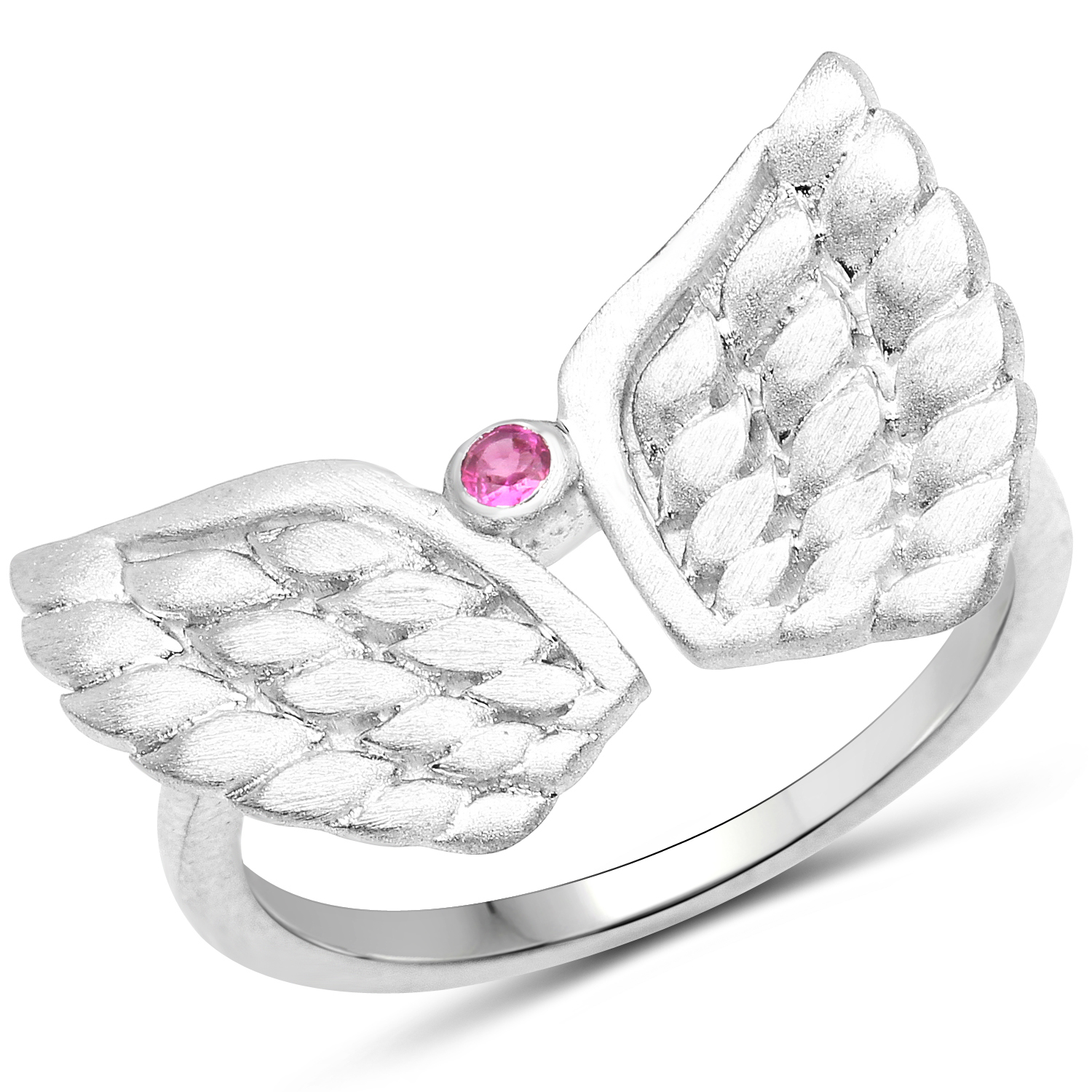 0.05 Carat Genuine Ruby .925 Sterling Silver Ring