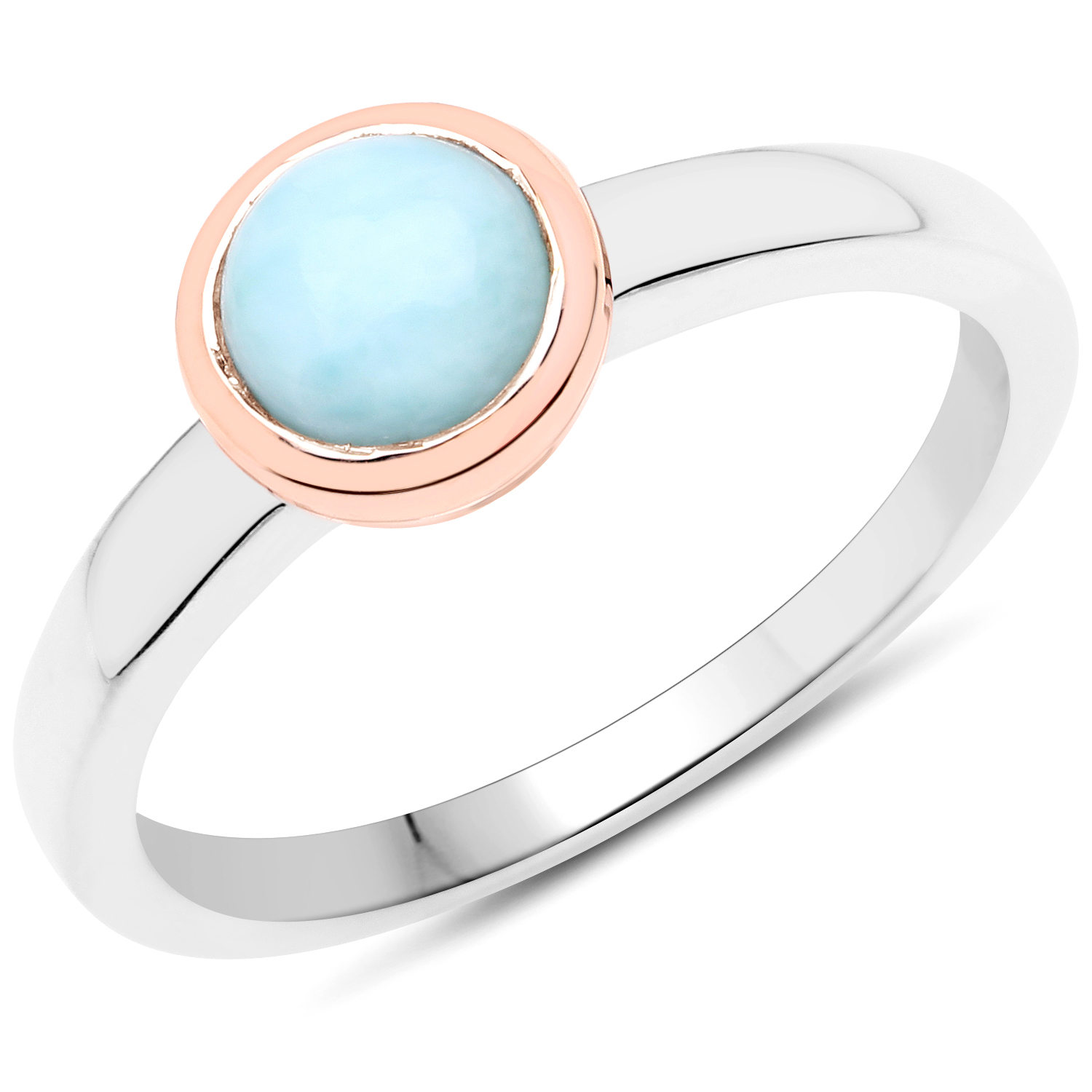 0.93 Carat Genuine Larimar .925 Sterling Silver Ring
