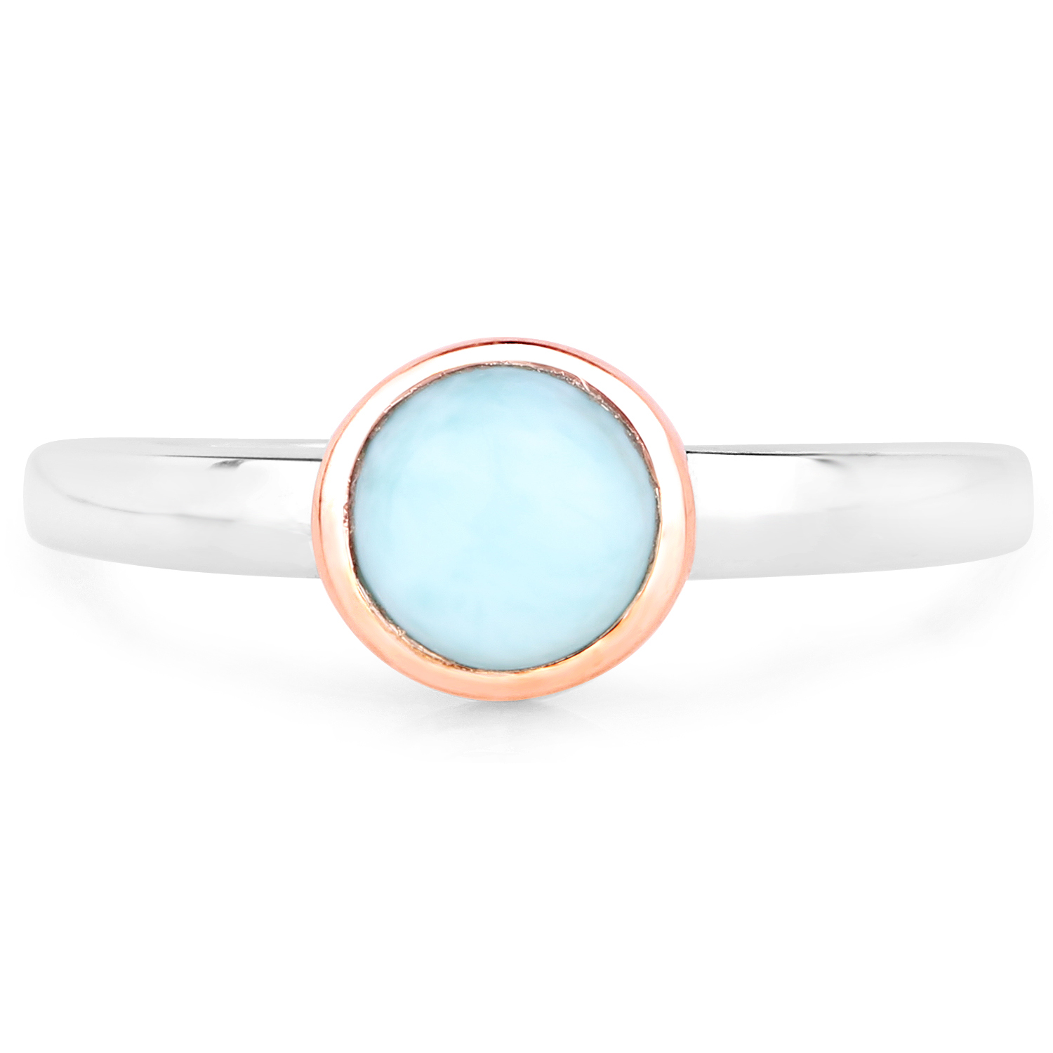 0.93 Carat Genuine Larimar .925 Sterling Silver Ring