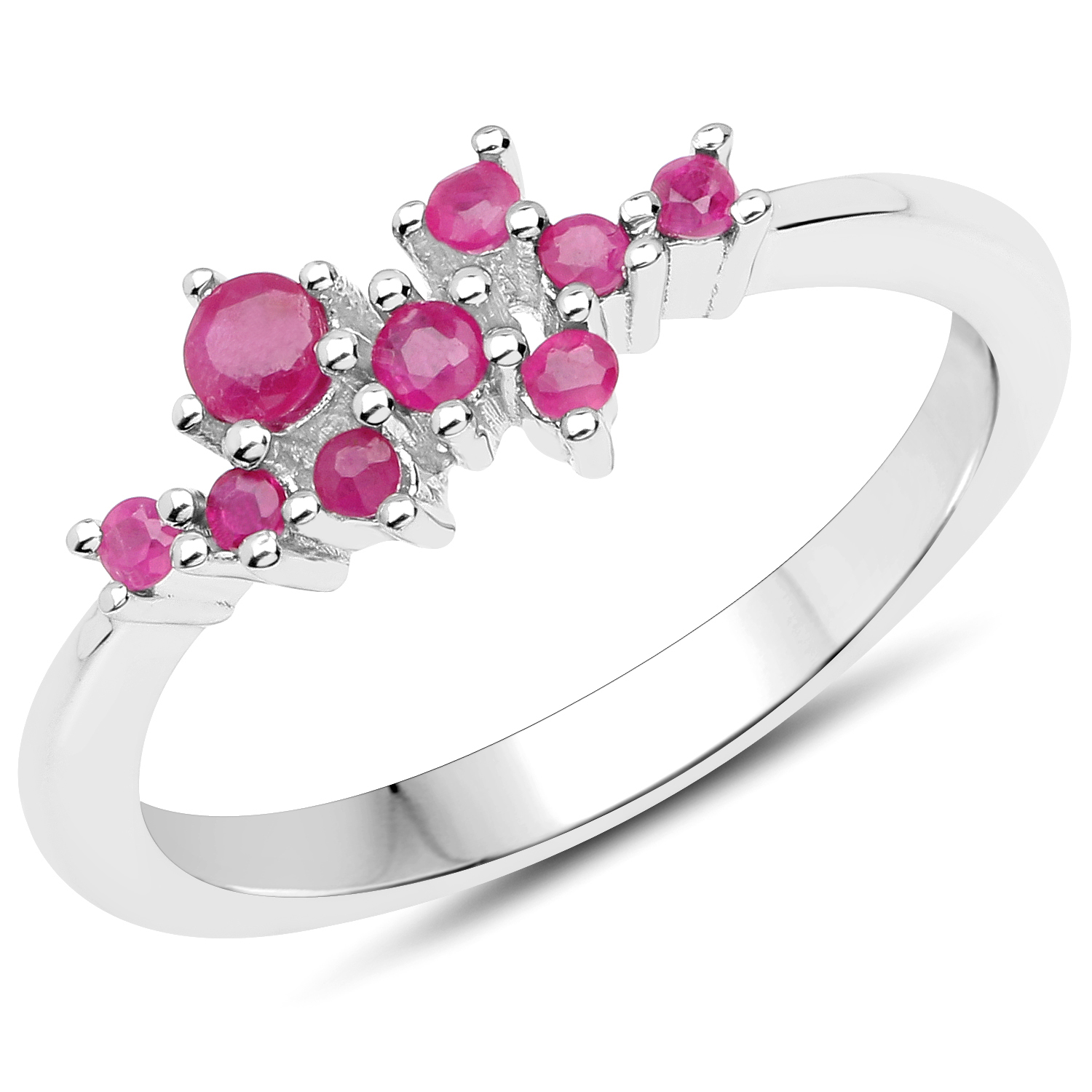 0.26 Carat Genuine Ruby .925 Sterling Silver Ring