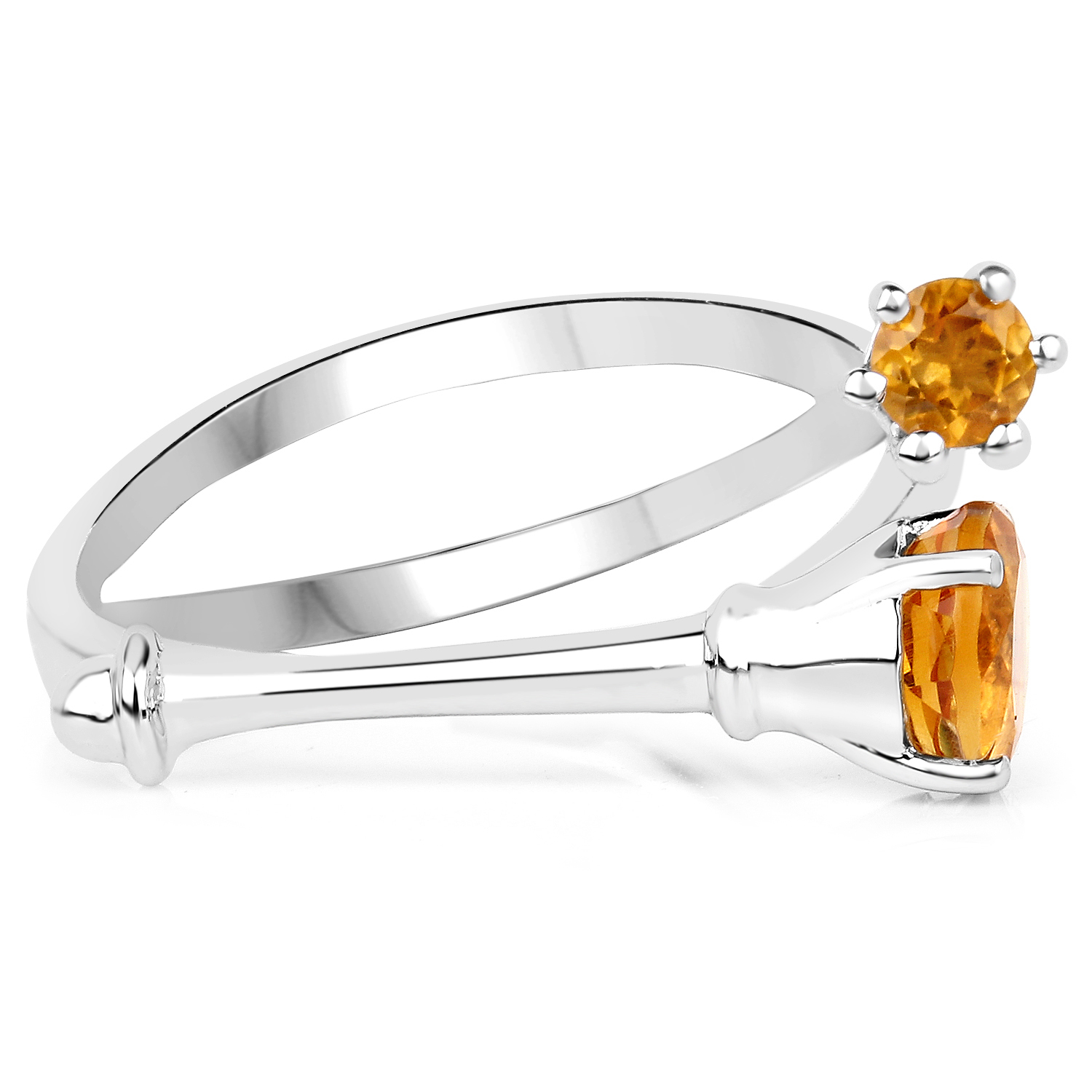 0.69 Carat Genuine Citrine .925 Sterling Silver Ring