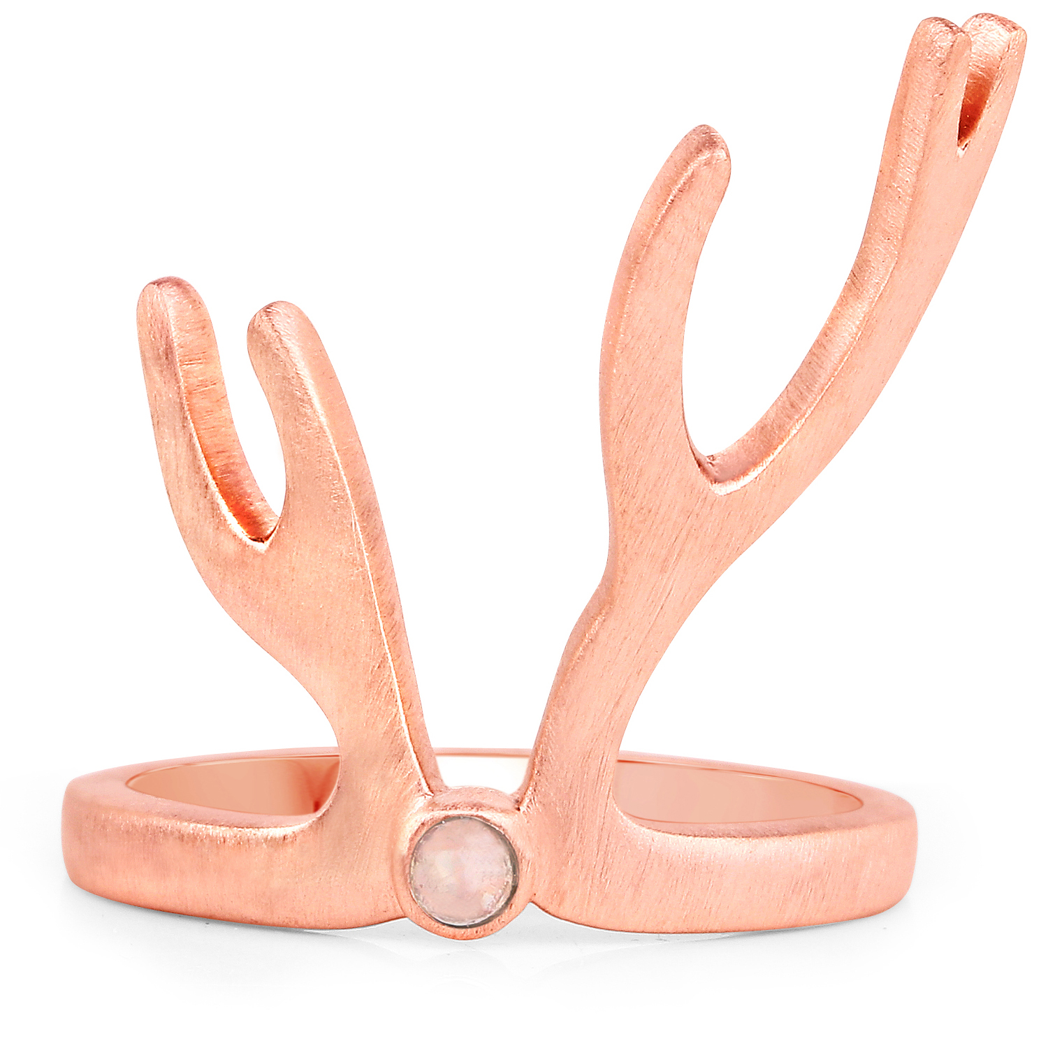 18K Rose Gold Plated 0.04 Carat Genuine Ethiopian Opal .925 Sterling Silver Ring