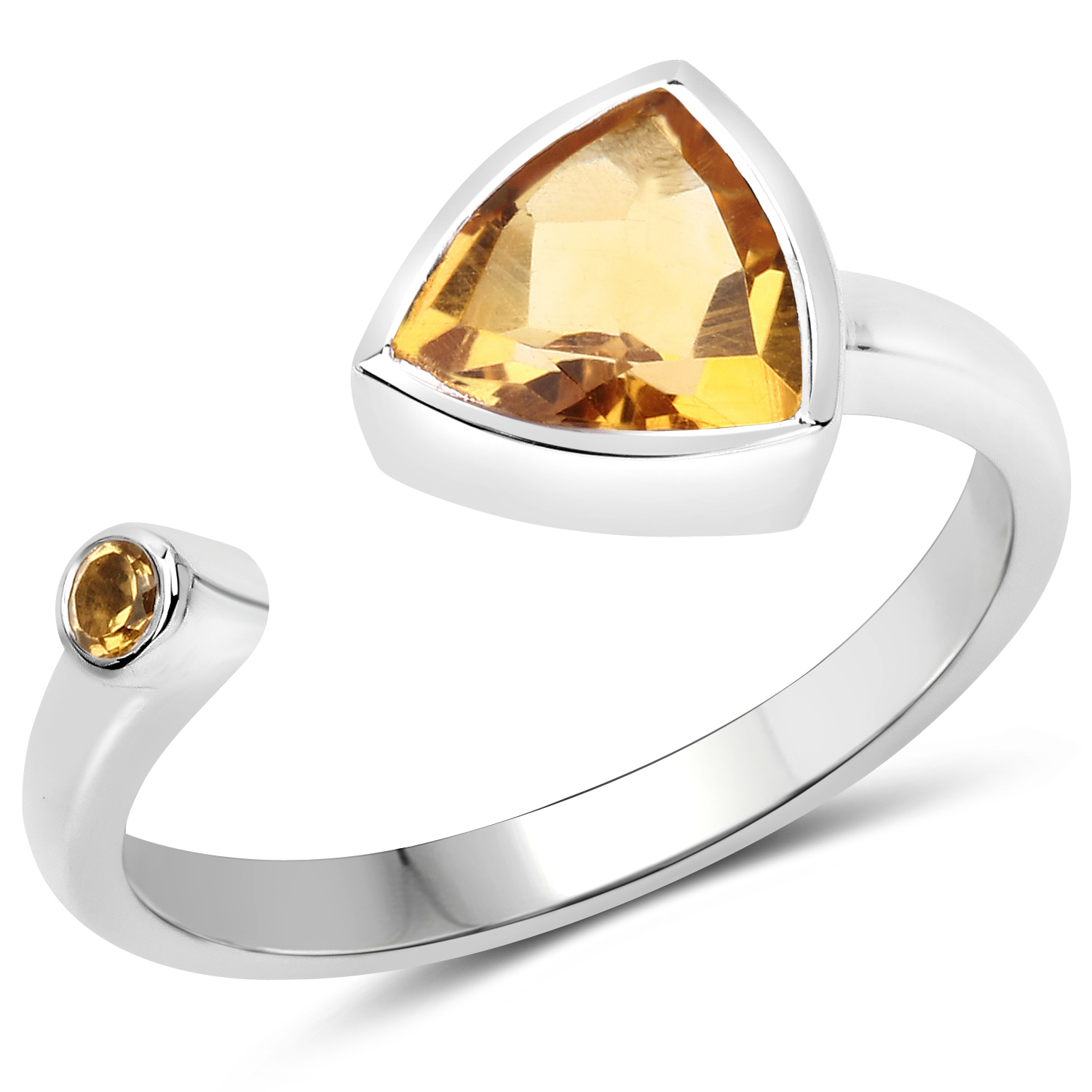 1.03 Carat Genuine Citrine .925 Sterling Silver Ring