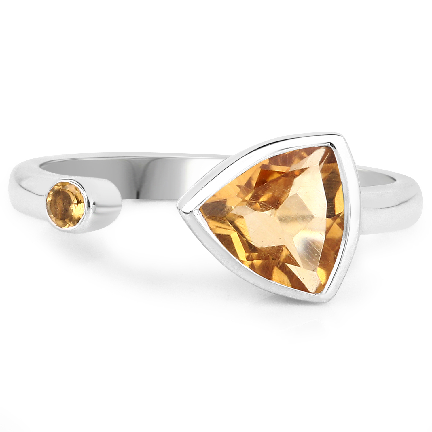 1.03 Carat Genuine Citrine .925 Sterling Silver Ring