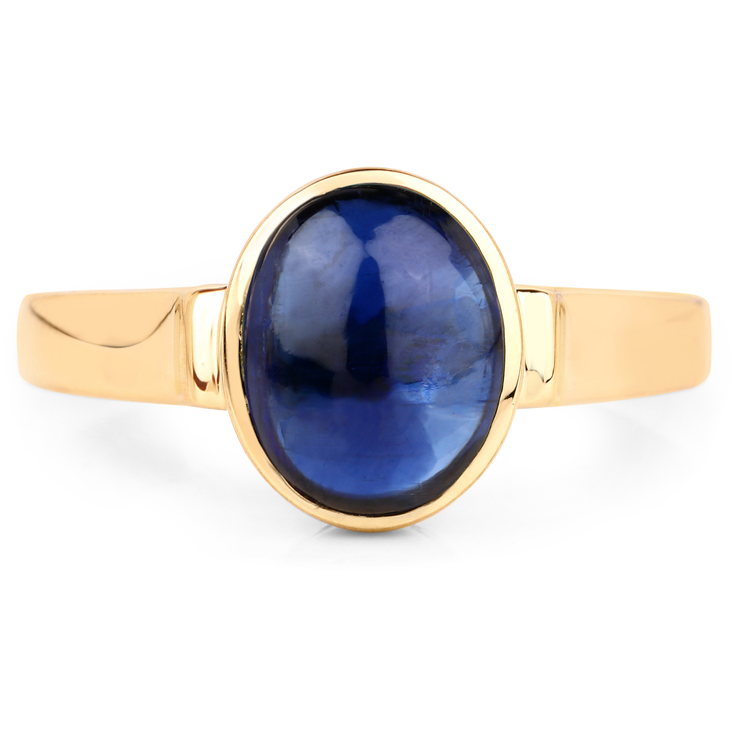 14K Yellow Gold Plated 1.88 Carat Genuine Kyanite .925 Sterling Silver Ring