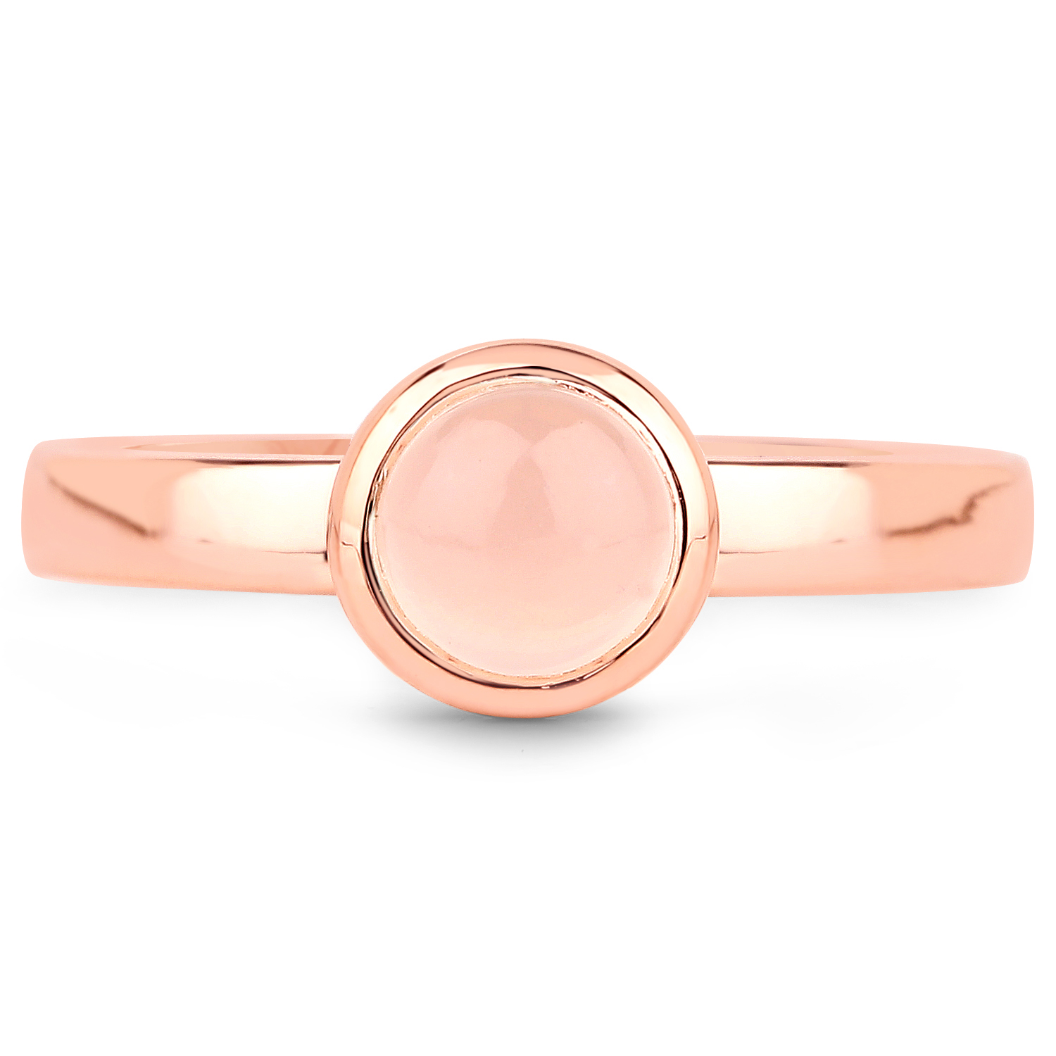 14K Rose Gold Plated 0.90 Carat Genuine Rose Quartz .925 Sterling Silver Ring