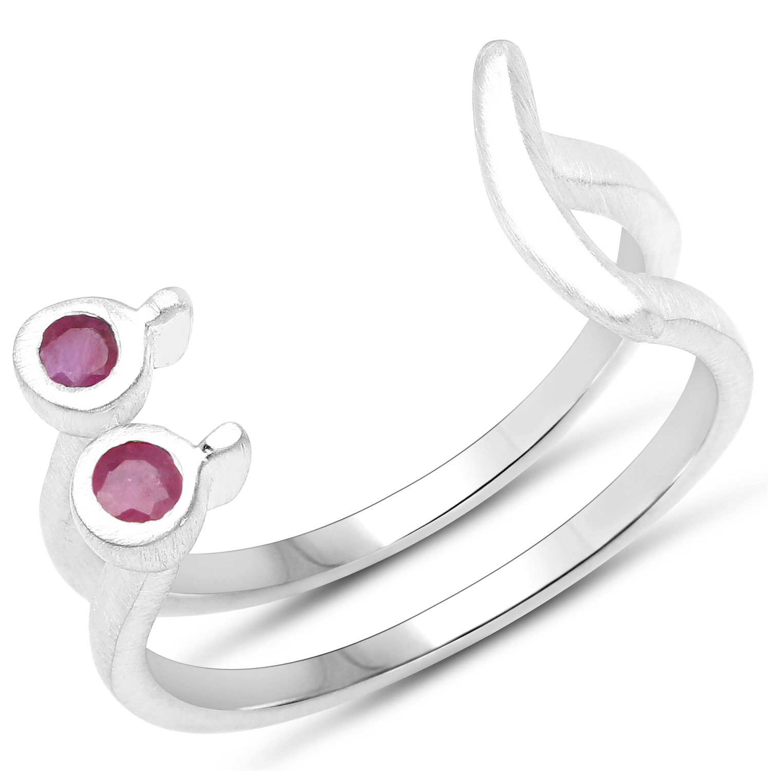 0.15 Carat Genuine Ruby .925 Sterling Silver Ring