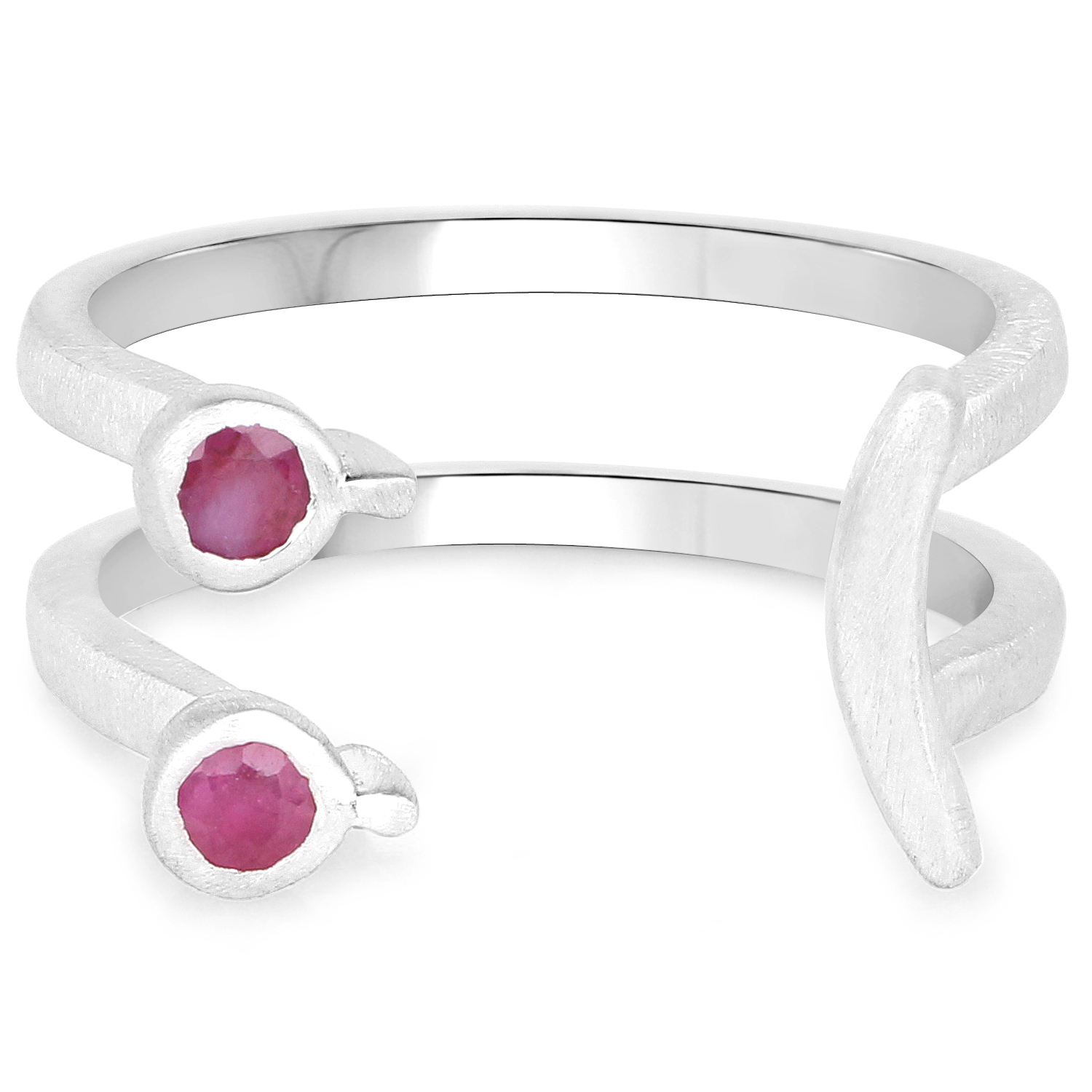 0.15 Carat Genuine Ruby .925 Sterling Silver Ring